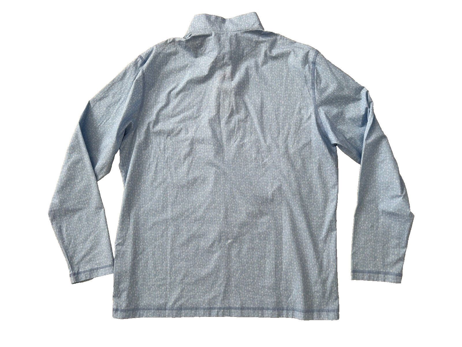 BUGATCHI Bugatchi Anthony Cocktail 1/4 Zip Pullover Top Air Blue L Size US L / EU 52-54 / 3 - 3 Thumbnail