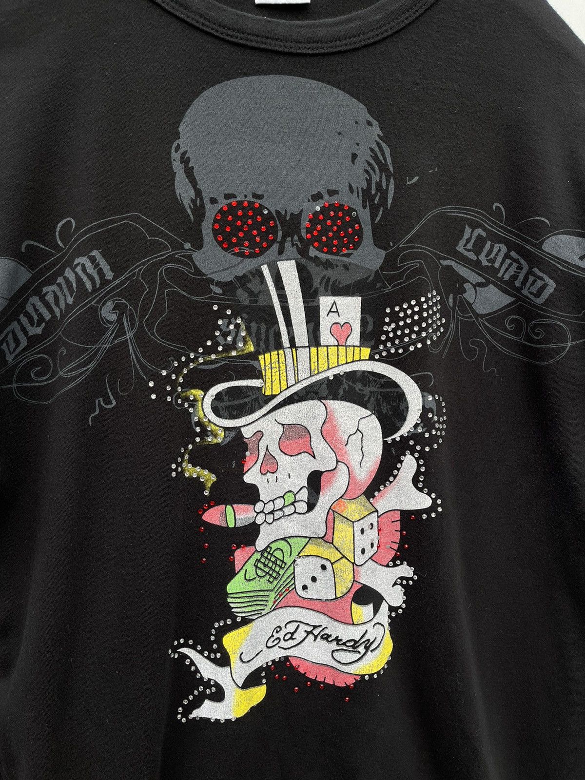 Affliction Ed Hardy Big Print Rhinestones Y2k Street Style Long Sleeve Size US M / EU 48-50 / 2 - 5 Thumbnail