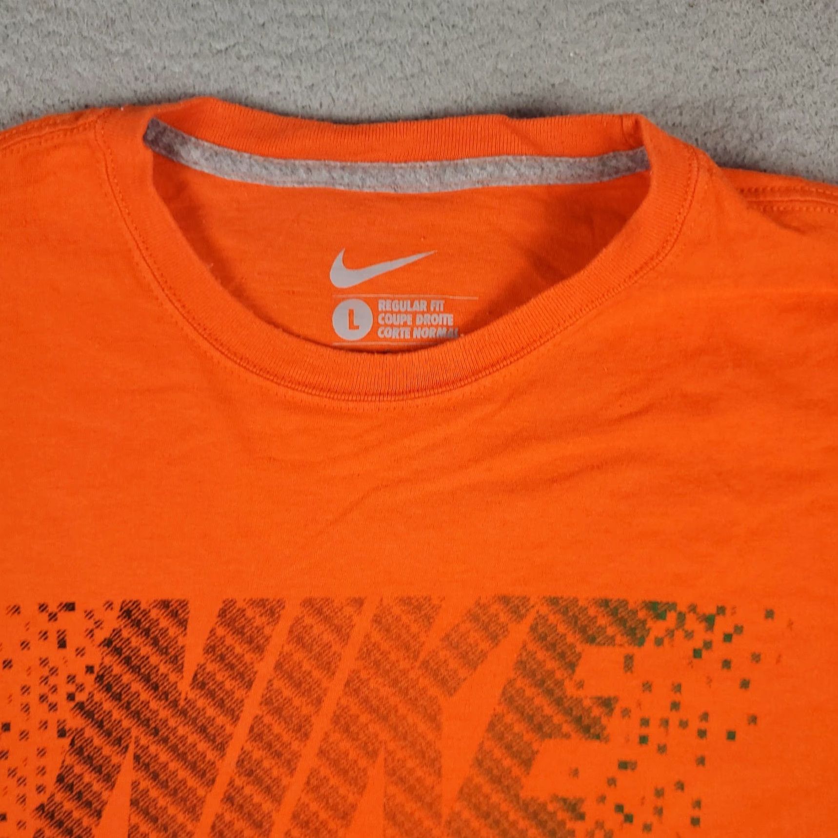 Nike Nike Spell Out Orange Casual T-Shirt Mens Large Size US L / EU 52-54 / 3 - 2 Thumbnail