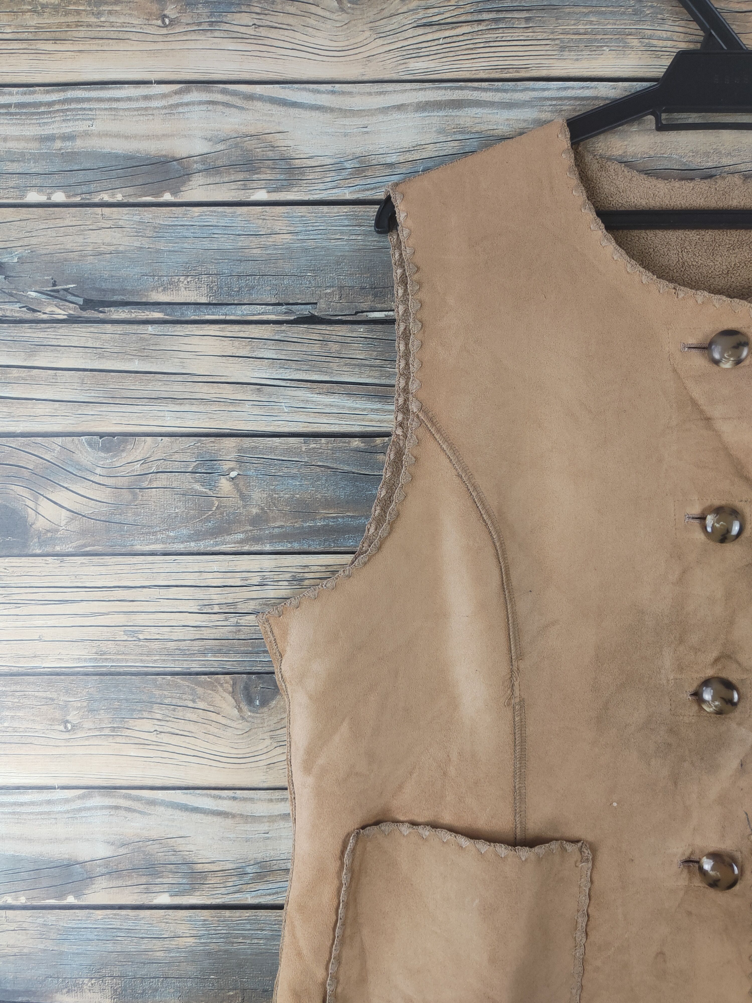 Japanese Brand DL Liliane Burty Light Brown Leather Vests #1931 Size L / US 10 / IT 46 - 4 Thumbnail