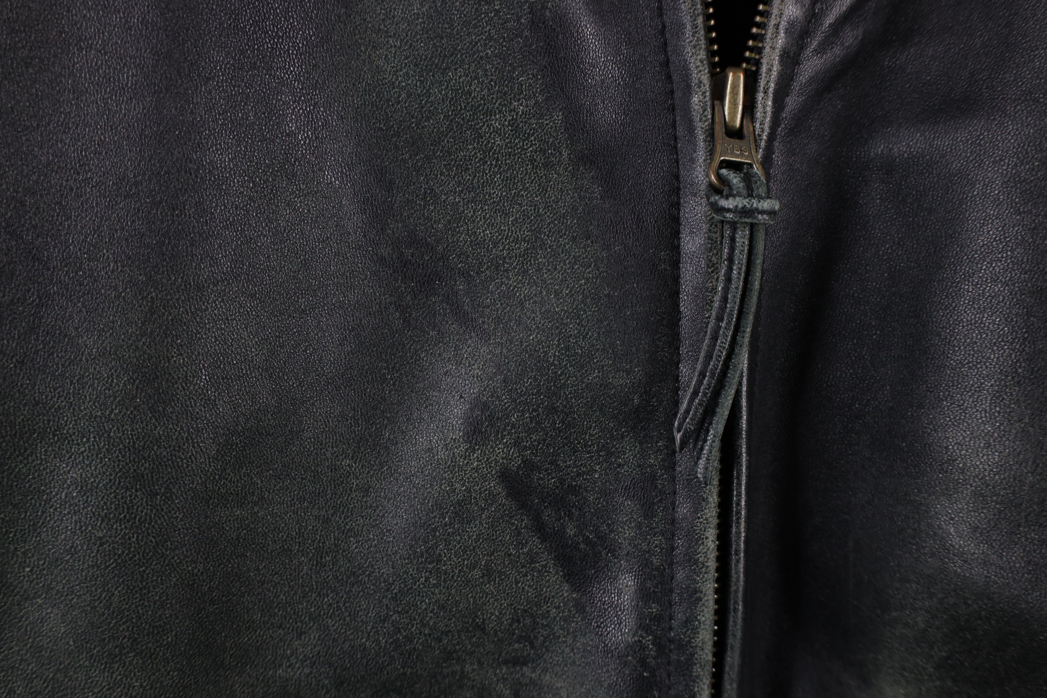 Vintage Vintage 90s Streetwear Leather Flight Bomber Jacket Black Size ONE SIZE - 4 Thumbnail