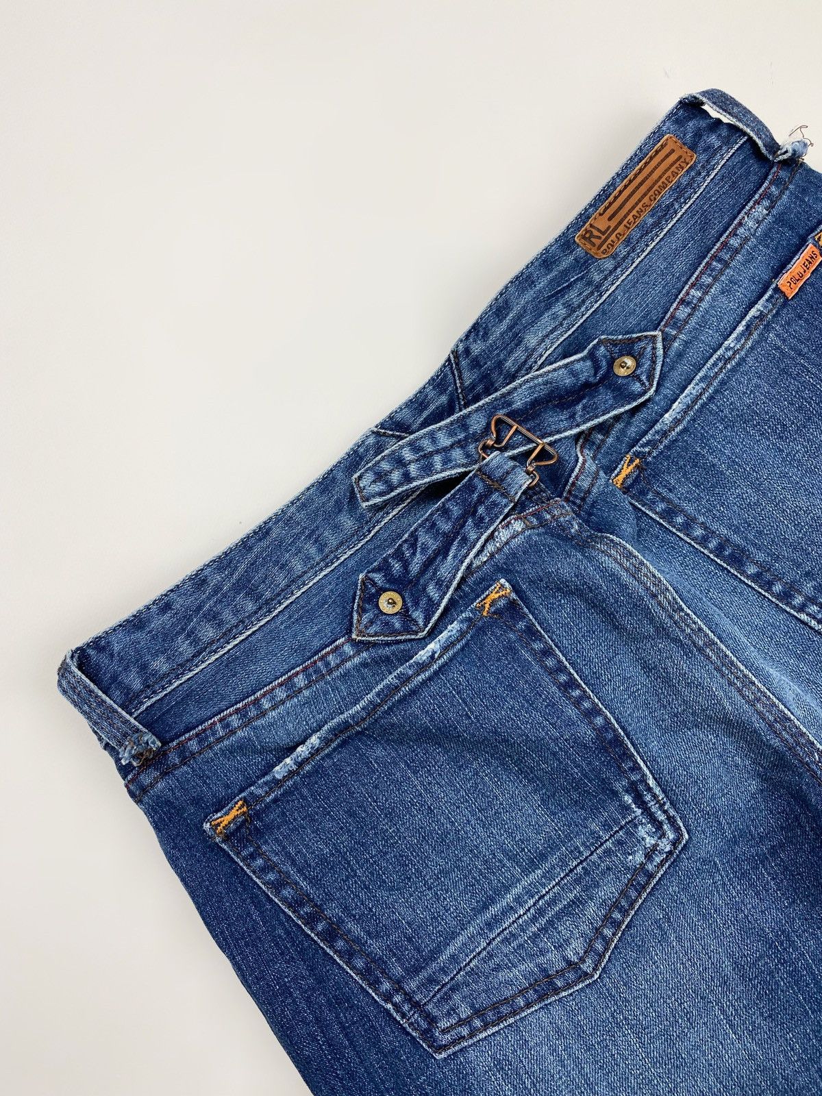 Polo Ralph Lauren Y2K Vintage Polo Jeans Low Rise Buckleback Bootcut Denim 29 Size 29" - 9 Thumbnail