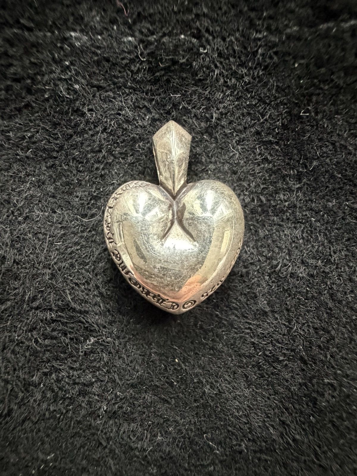 Chrome Hearts Chrome Hearts Rip Heart Cross Silver Pendant Size ONE SIZE - 4 Thumbnail