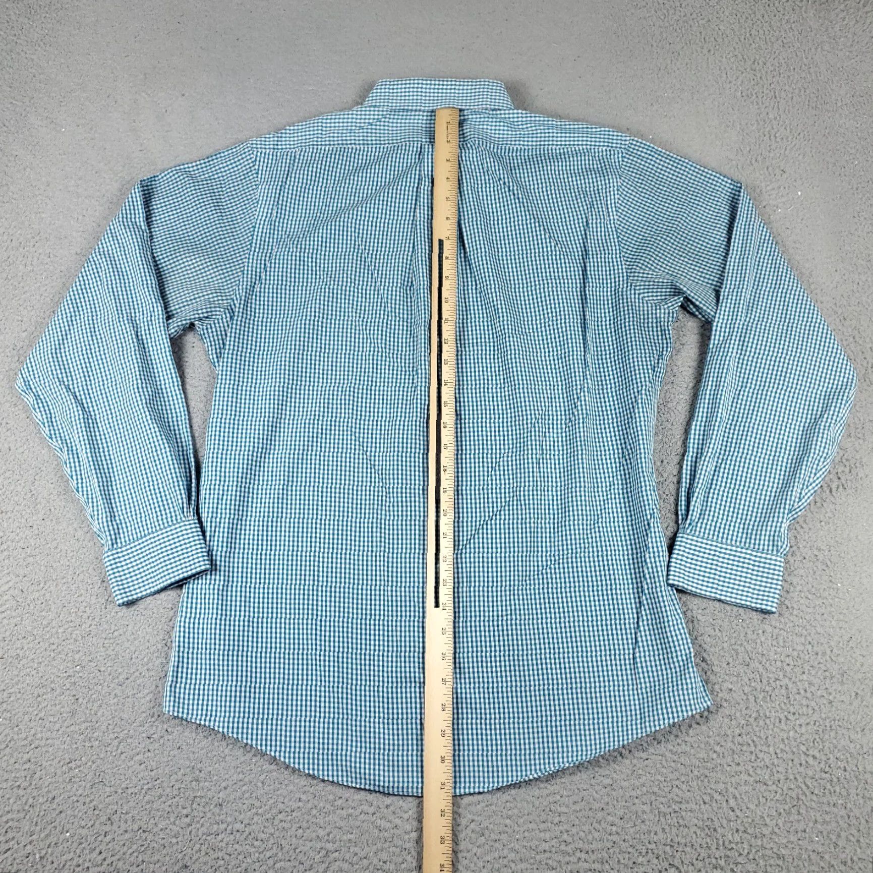 Brooks Brothers Brooks Brothers Dress Shirt Men 16 Blue Check Long Sleeve Button Up Cotton Non-Iron Regular Fit, Classic American Style, 16 Neck, Barrel Cuff Size 42R - 5 Thumbnail