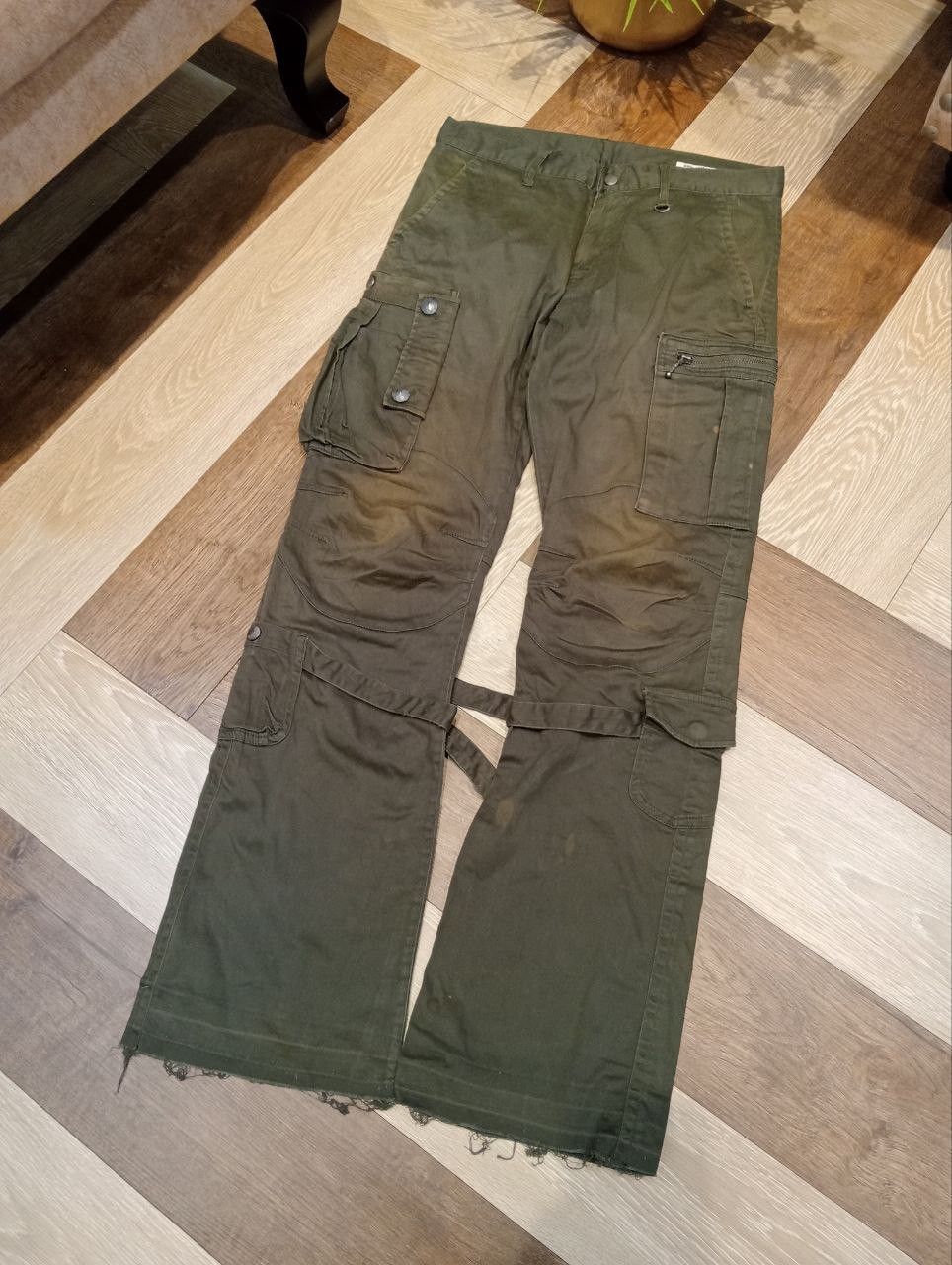 semanticdesign SEMANTIC DESIGN FADED GREEN BANDAGE PANTS Size US 31 - 2 Thumbnail