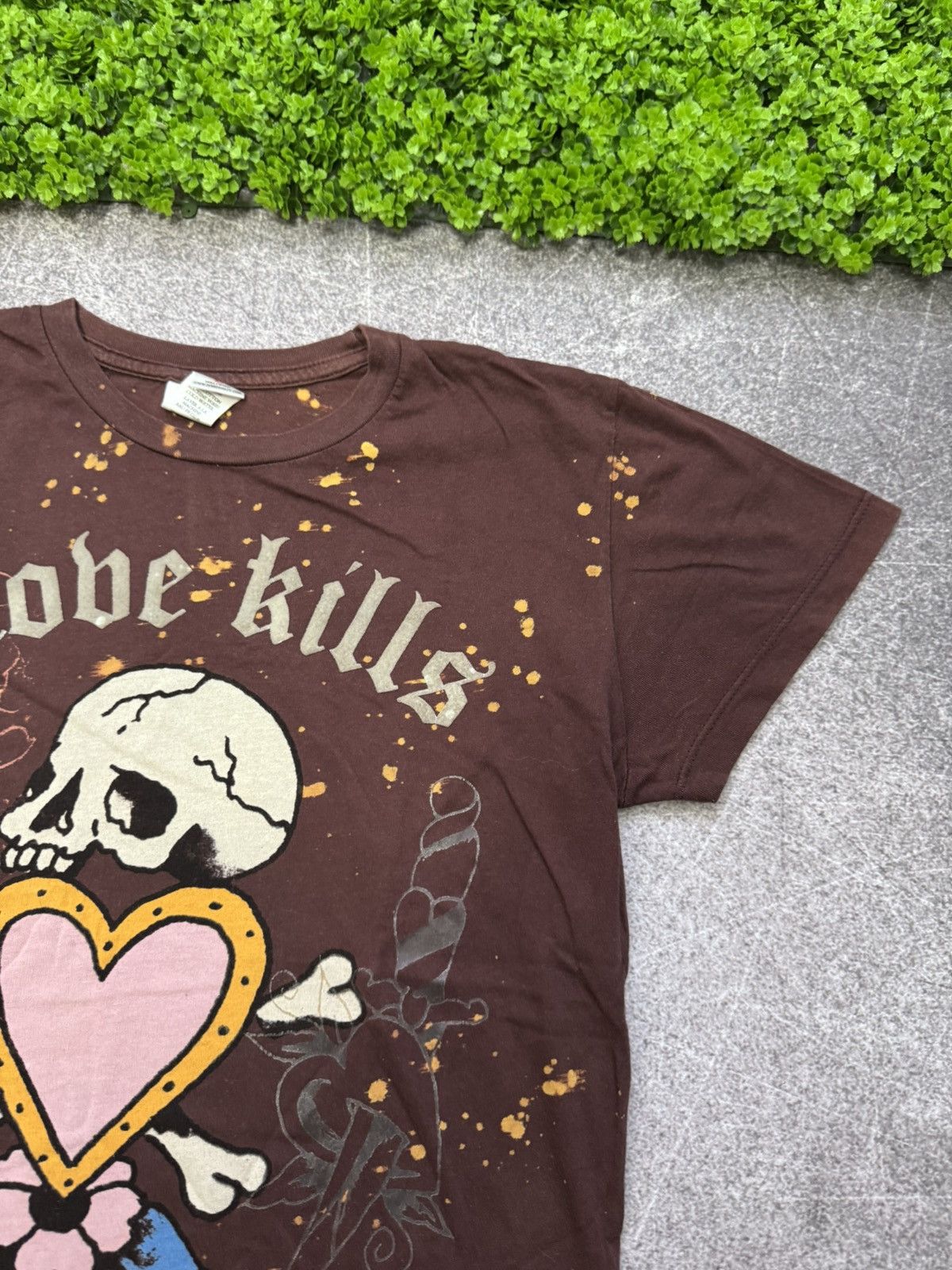 Ed Hardy Ed Hardy Christian Audigier Skull Love Kills Slowly T-shirt Size L / US 10 / IT 46 - 18 Thumbnail
