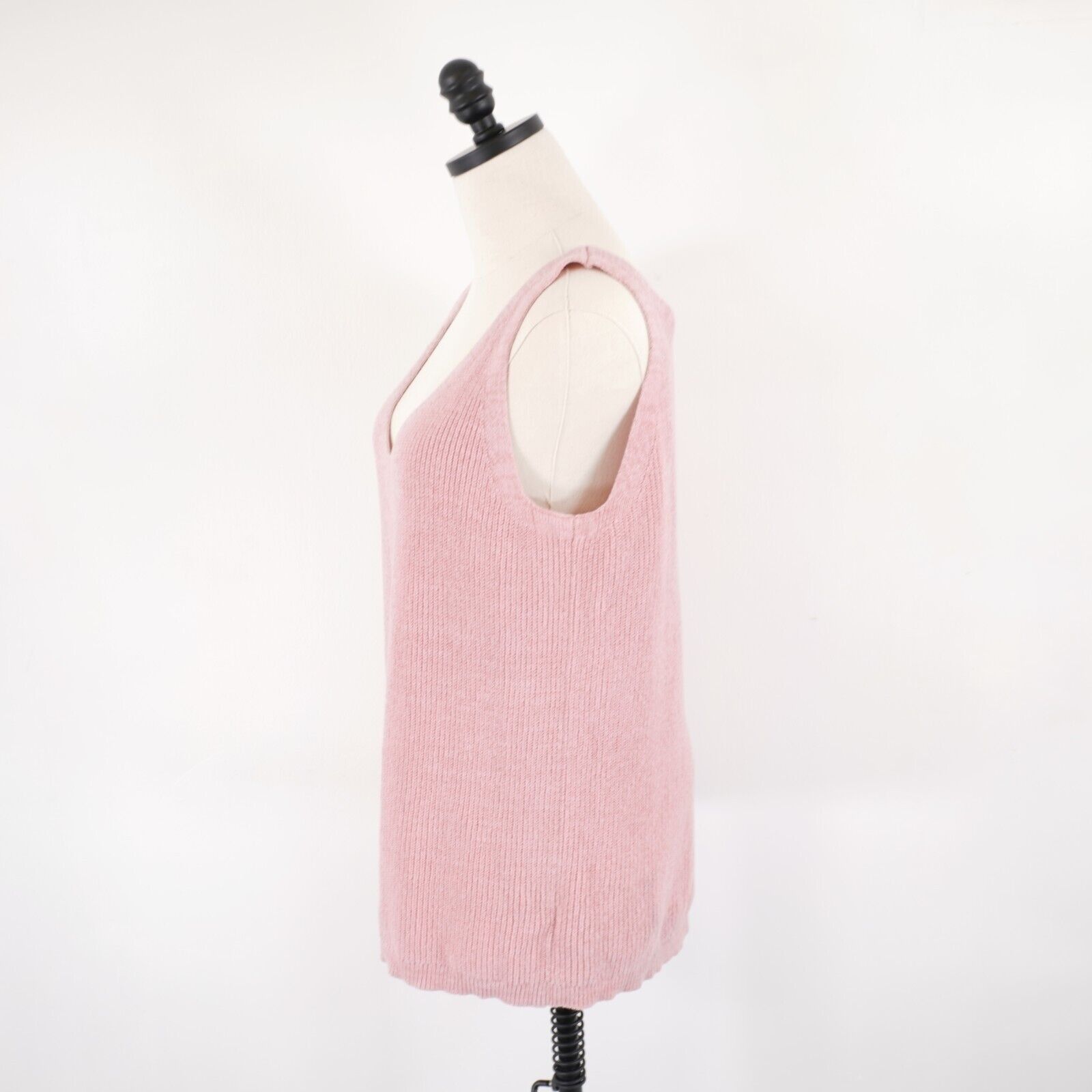 Gap Gap Pink Ribbed Cotton V-Neck Sweater Vest Large Size L / US 10 / IT 46 - 4 Thumbnail