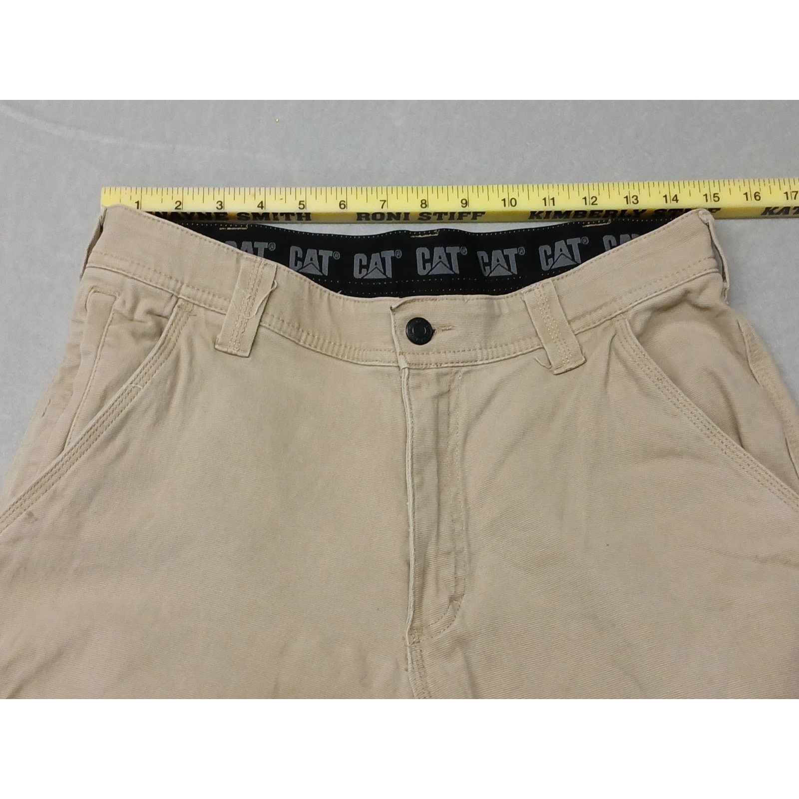 Other CAT (32x32) Beige Cotton Relaxed Cargo Carpenter Jeans Size US 32 / EU 48 - 7 Thumbnail