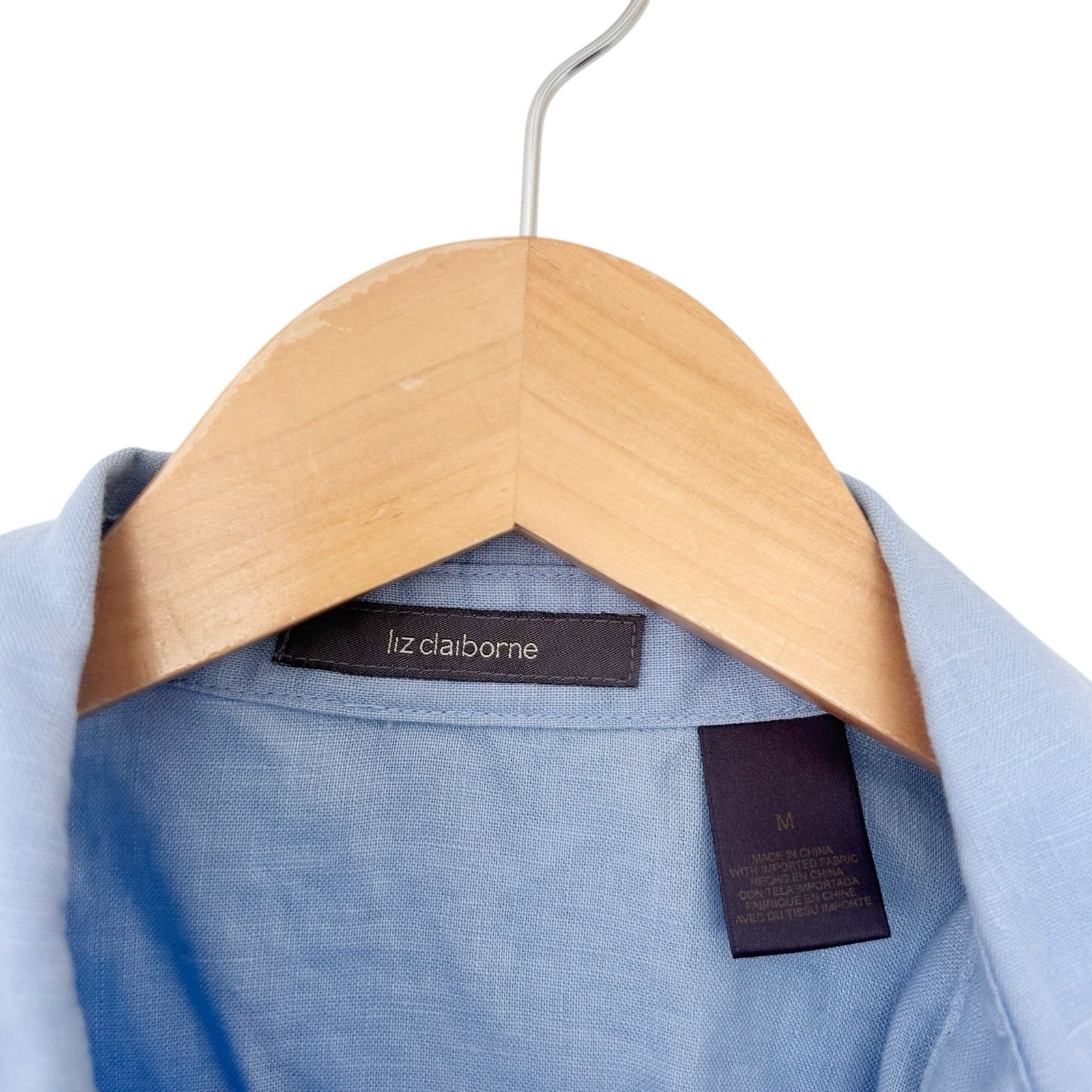 Other Liz Claiborne Blue 100% Linen Tank Top & Button Down Set M Size M / US 6-8 / IT 42-44 - 5 Thumbnail