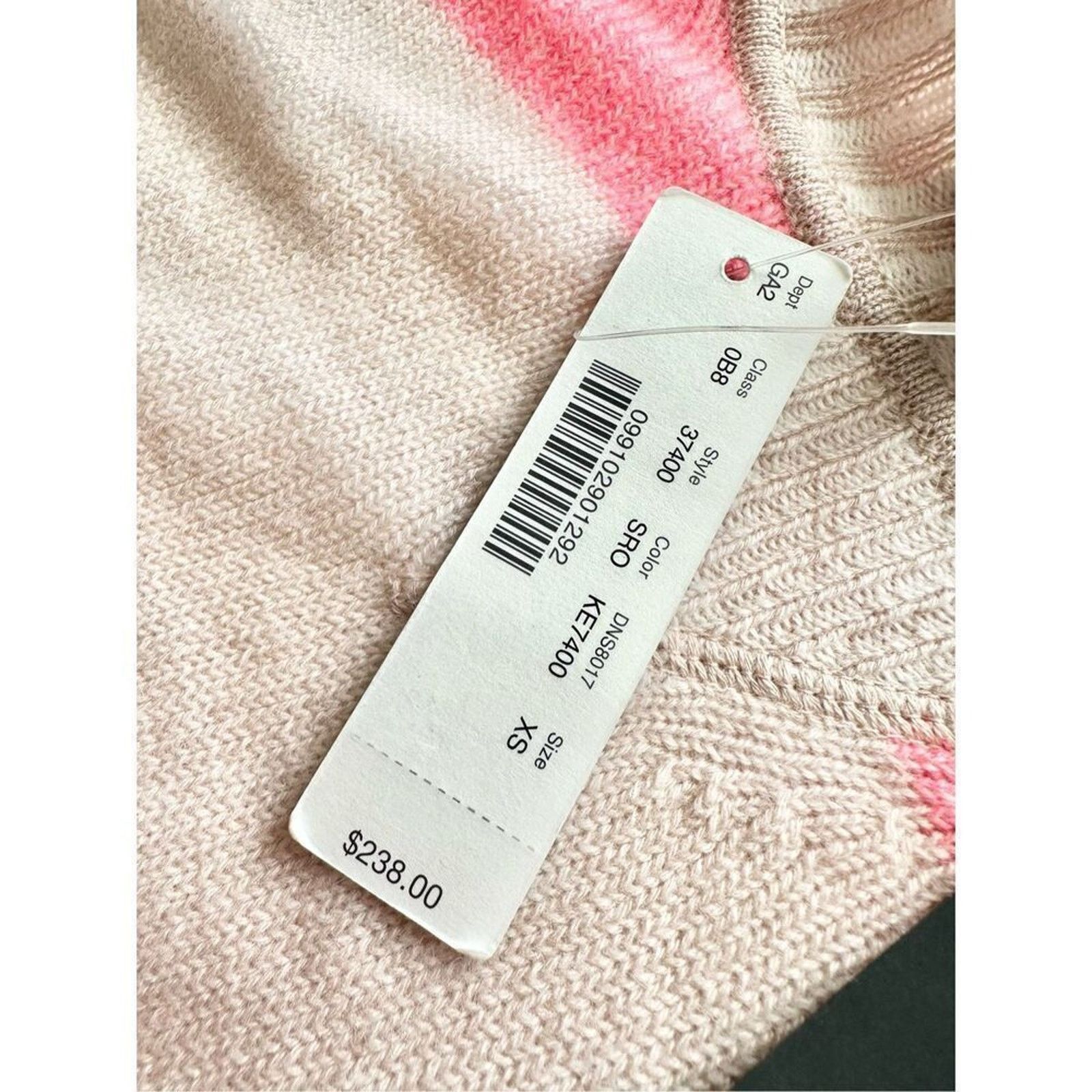 J.Crew J crew hot pink Italian cashmere striped sweater size XS NWT Size XS / US 0-2 / IT 36-38 - 6 Thumbnail