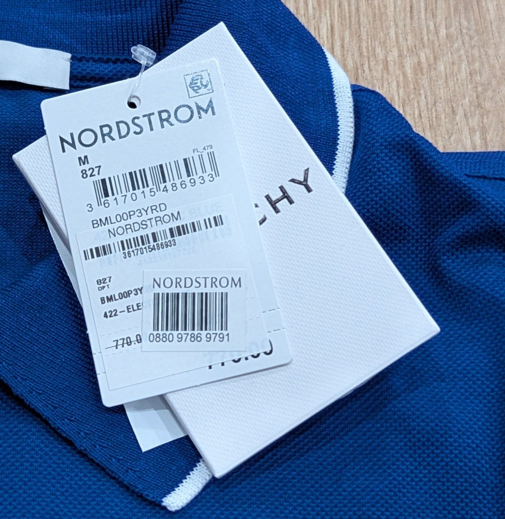 Givenchy GIVENCHY Cotton Pique Polo Shirt Electric Blue Medium Size US M / EU 48-50 / 2 - 8 Thumbnail