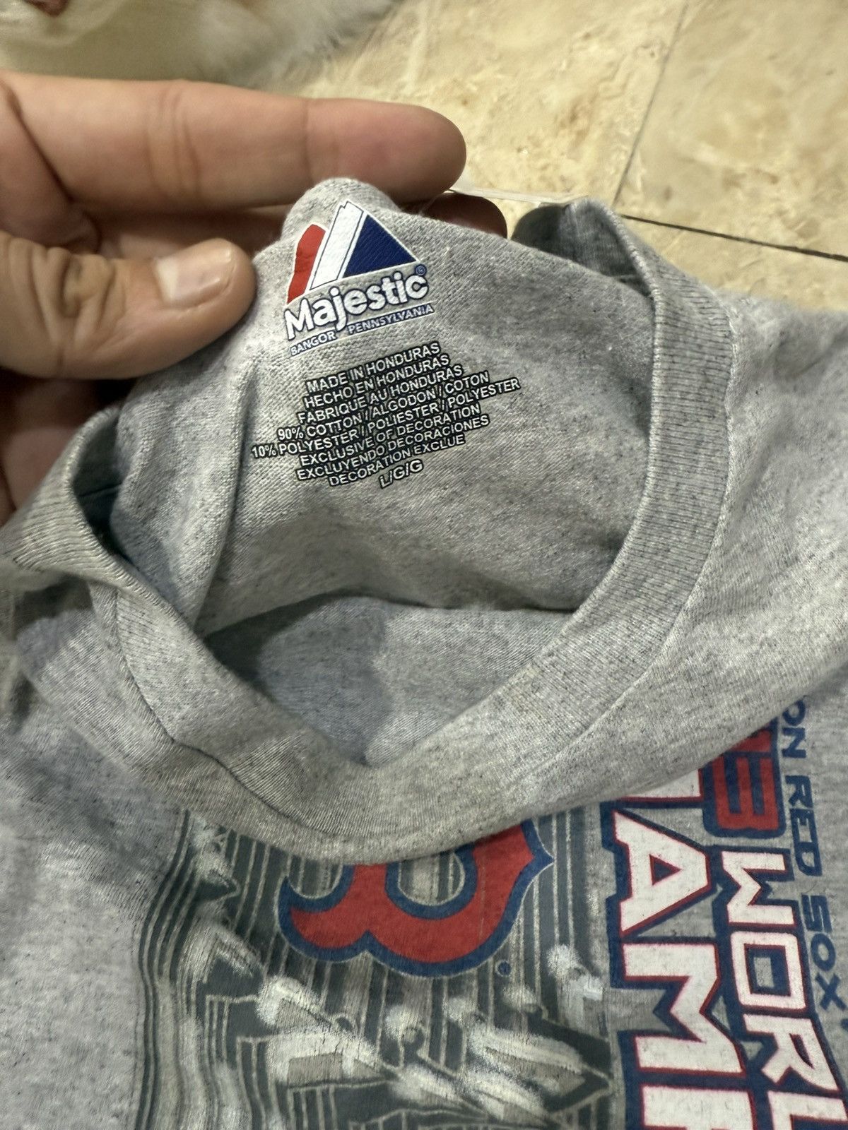 Majestic 2013's RED SOX BOSTON WORLD SERIES AUTHENTIC MERCH Size US L / EU 52-54 / 3 - 4 Thumbnail