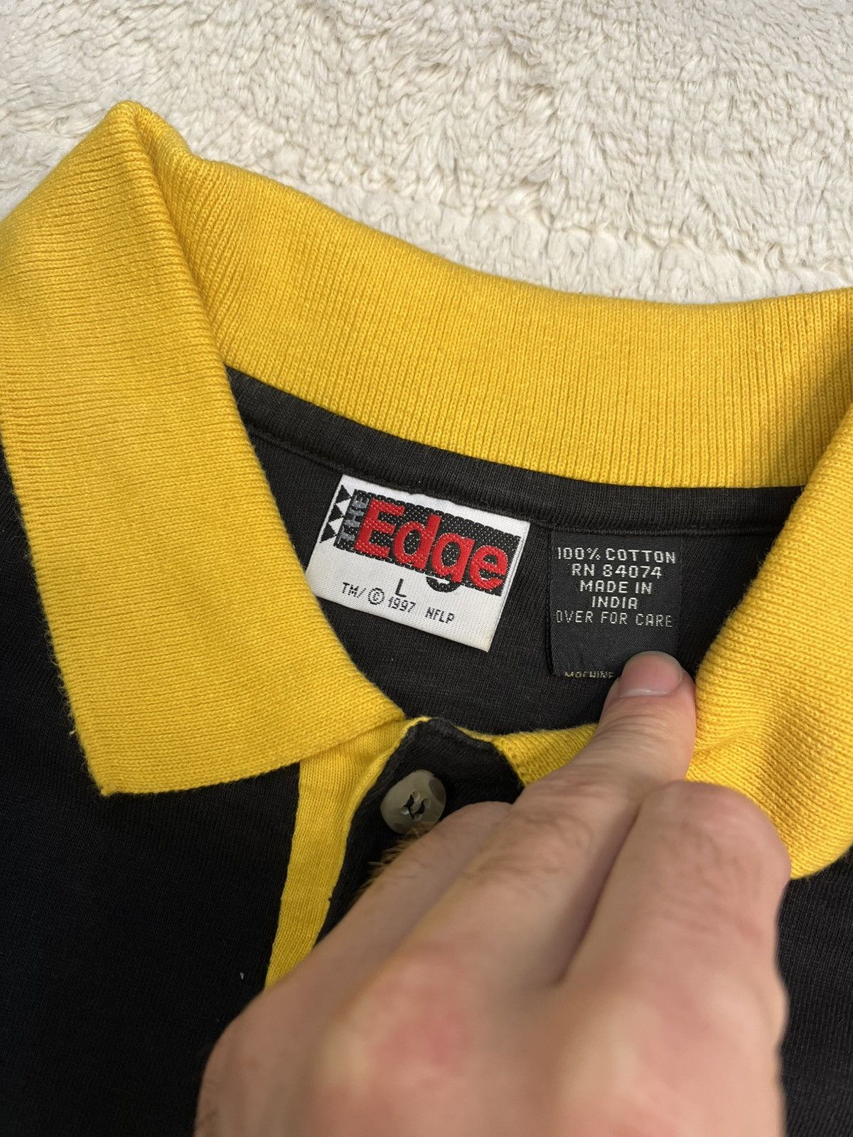 NFL Vintage 90s The Edge NFL Pittsburgh Steelers Polo T Shirt Size US XL / EU 56 / 4 - 6 Thumbnail
