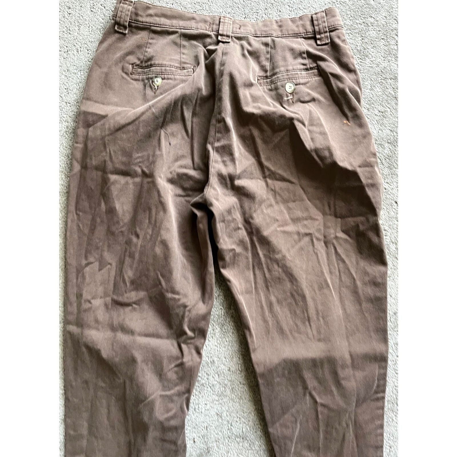 Lee VINTAGE Lee Chino Pants Women 28 Brown Tapered High Rise 90s Preppy Size 28" / US 6 / IT 42 - 4 Thumbnail