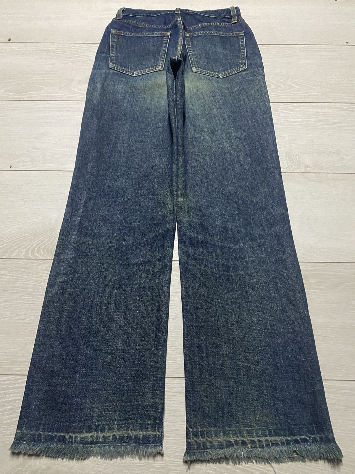 Japanese Brand Vintage Japanese Brand Mud Wash Frayer Baggy Jeans Size US 26 / EU 42 - 2 Thumbnail