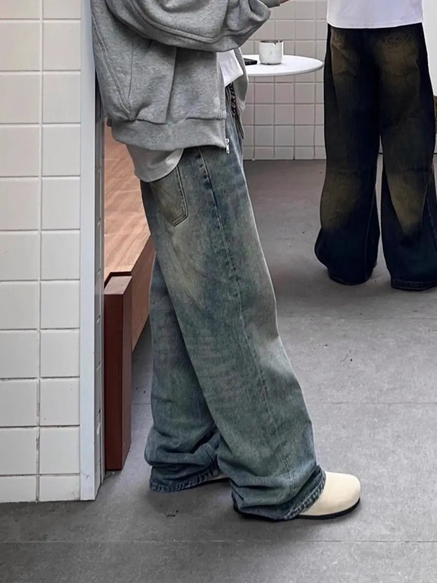 Japanese Brand Retro casual straight tube mud dyed jeans Size US 30 / EU 46 - 4 Thumbnail