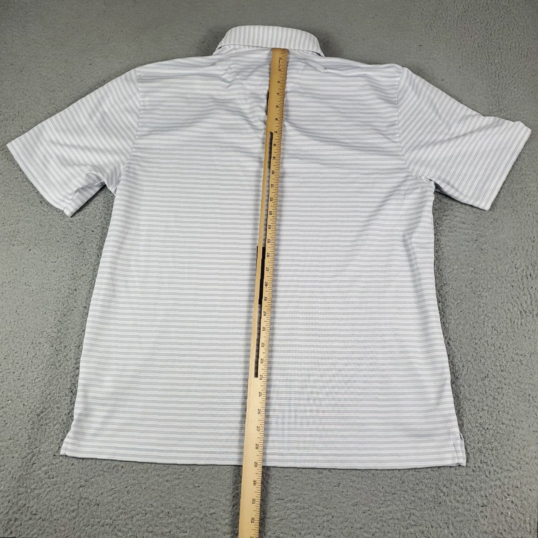 Vintage Greg Norman Polo Shirt Mens Size Large Gray Striped Golf Casual Short Sleeve Size US L / EU 52-54 / 3 - 3 Thumbnail