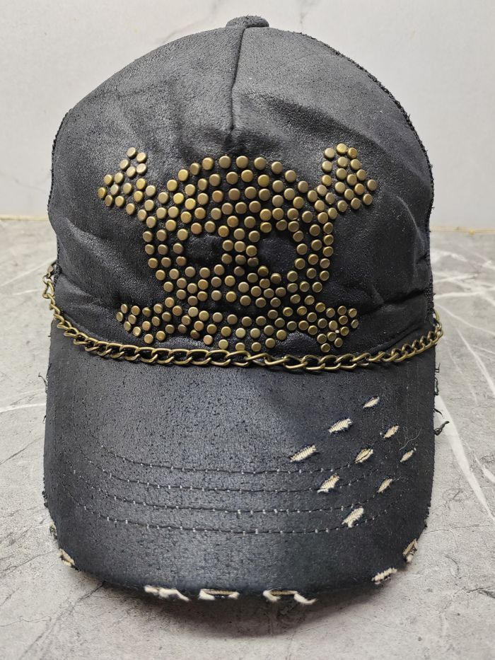 Japanese Brand Vintage Skulls Punk Distressed Style Cap Hat Size ONE SIZE - 2 Thumbnail