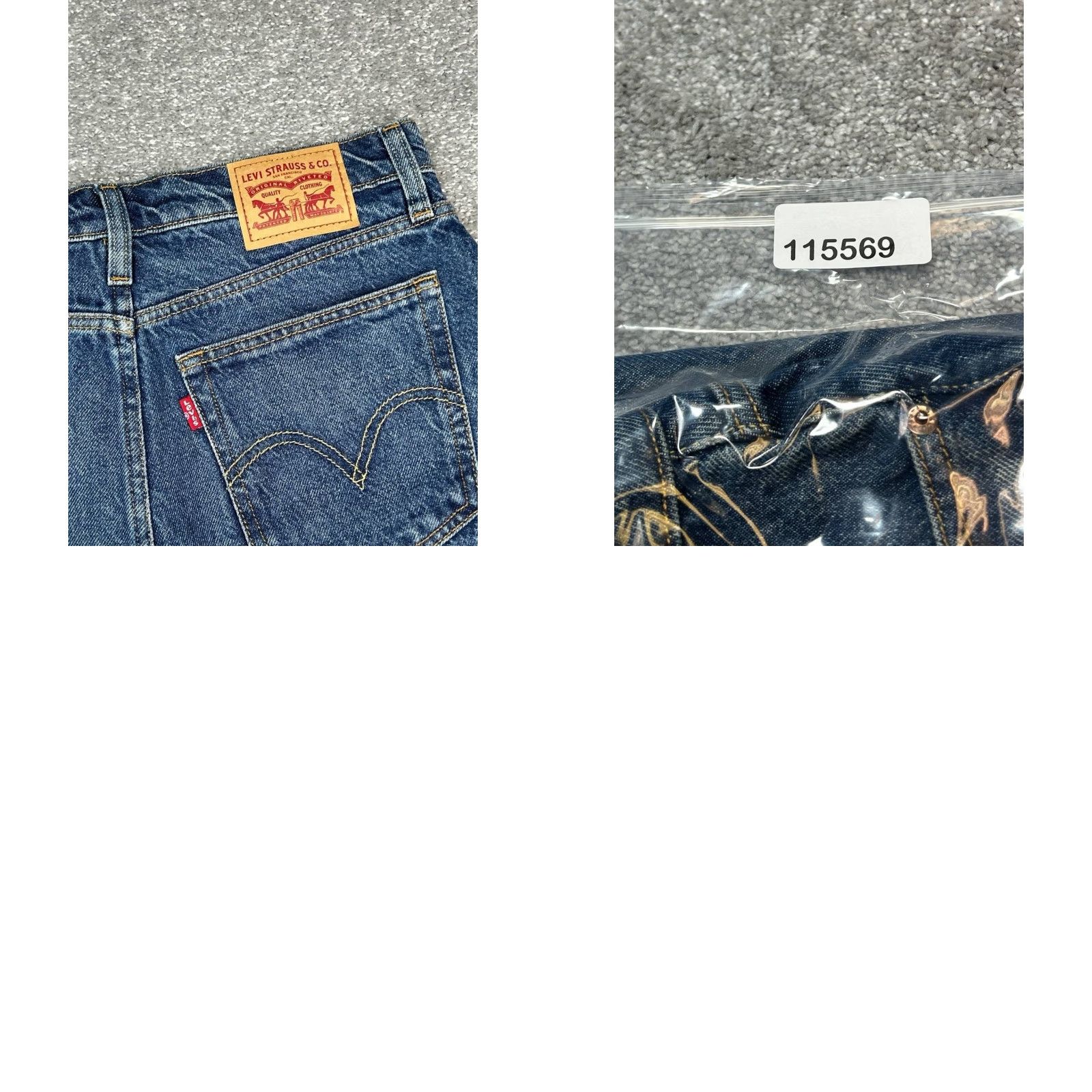 Levi's Levi's Skirt Womens 28 Blue Mini Deconstructed Denim Cotton Beaded Logo Button Pockets Size 28" / US 6 / IT 42 - 8 Thumbnail