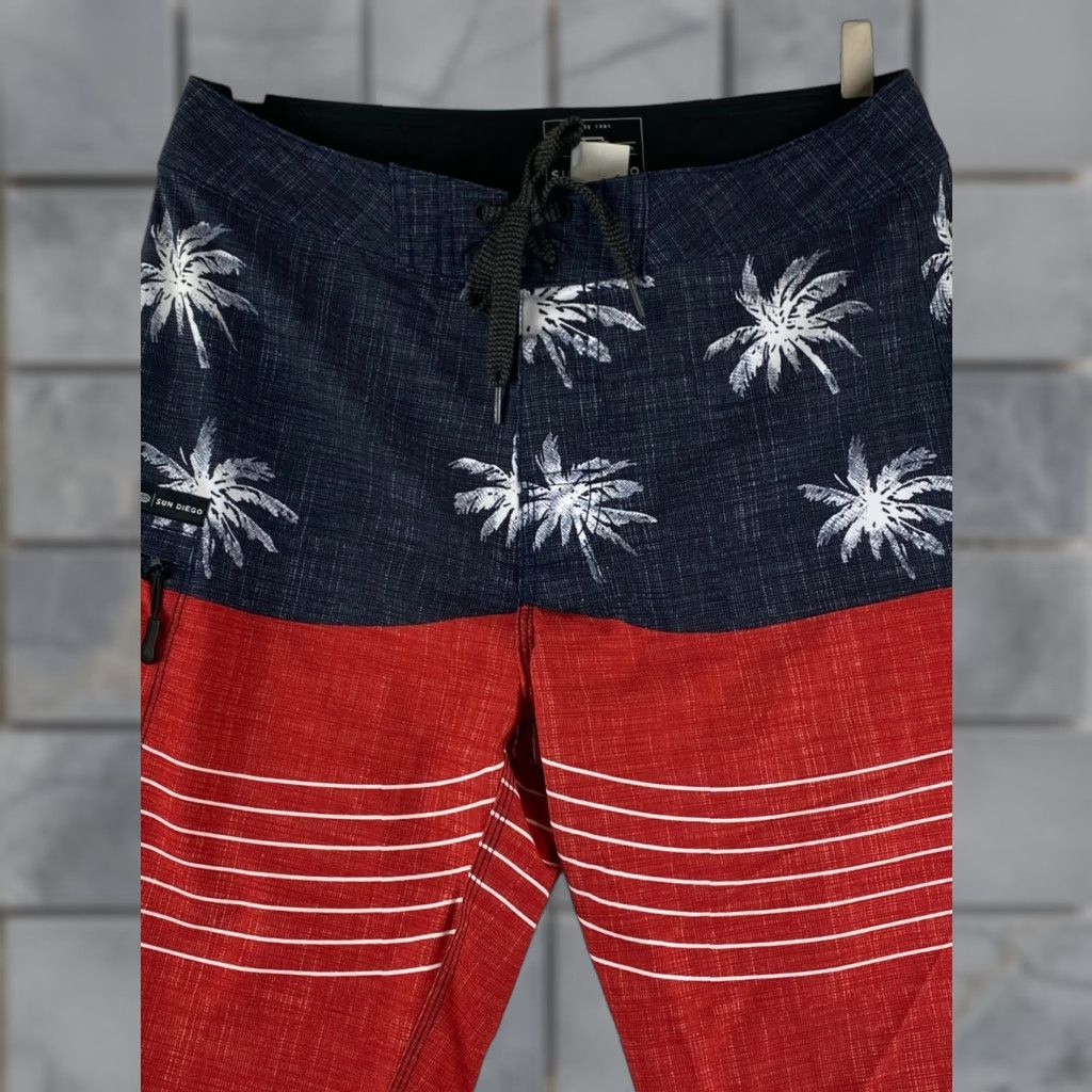 Vintage Sun Diego Board Shorts Mens 32 Surf Shorts Palm Trees Swim Trunks Beach Beachwear Board Shorts Sun Diego Mens 32 Blue Size US 32 / EU 48 - 1 Thumbnail