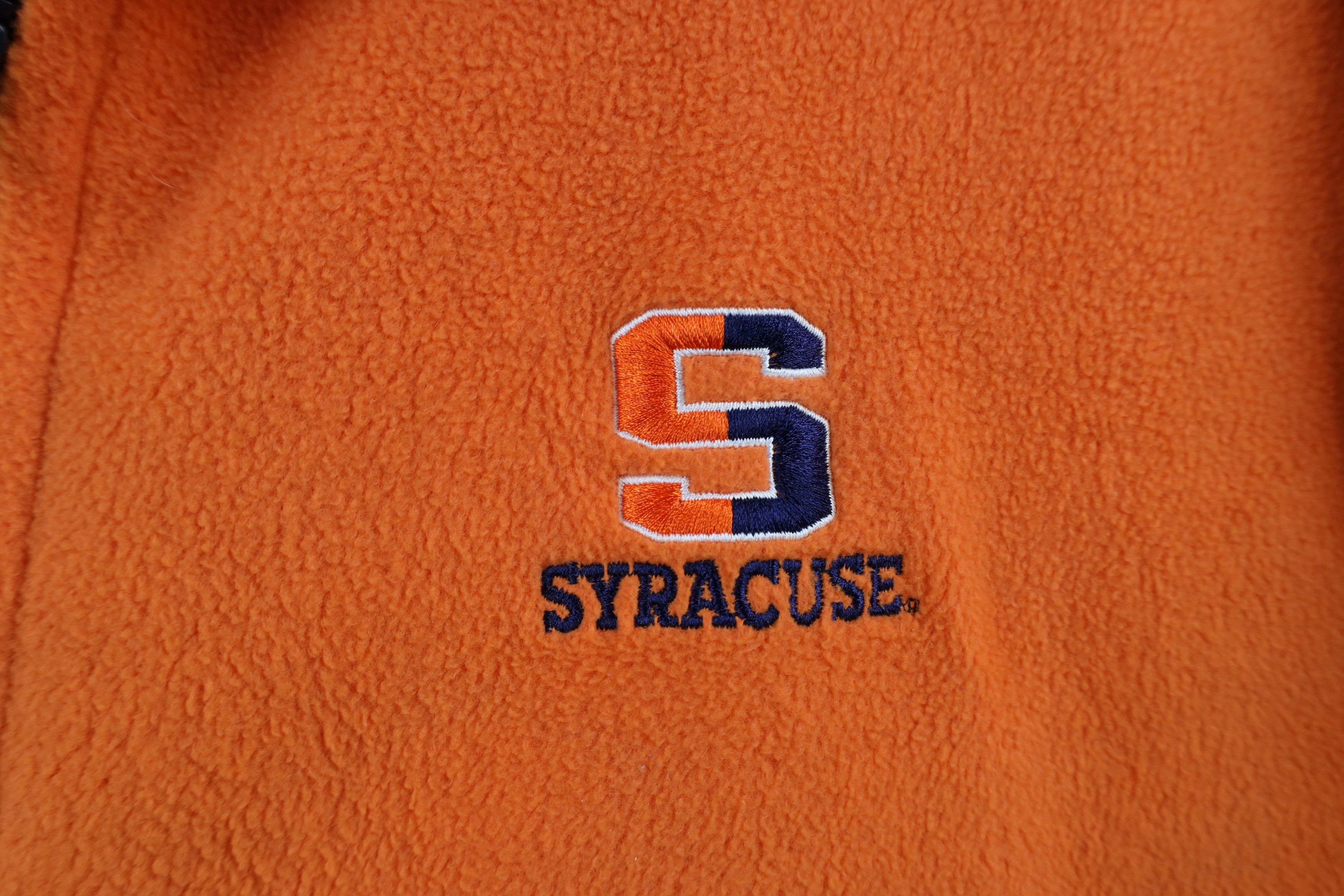 Vintage Vintage 90s Syracuse University Full Zip Fleece Jacket USA Size US L / EU 52-54 / 3 - 4 Thumbnail