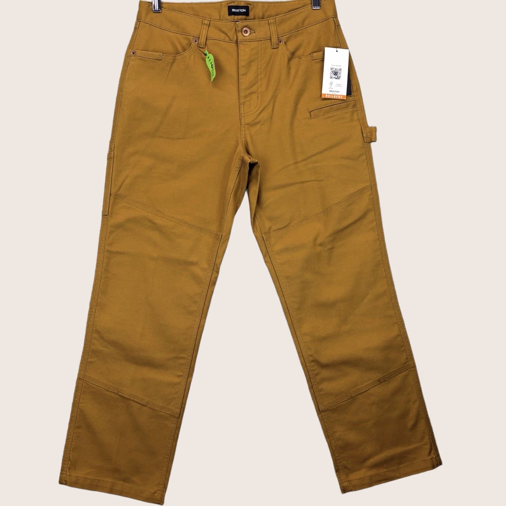 Brixton VINTAGE? No — Brixton Builder Carpenter Stretch Pant Work Trousers W30” Golden Brown New Mens Shirt? Size US 30 / EU 46 - 1 Thumbnail