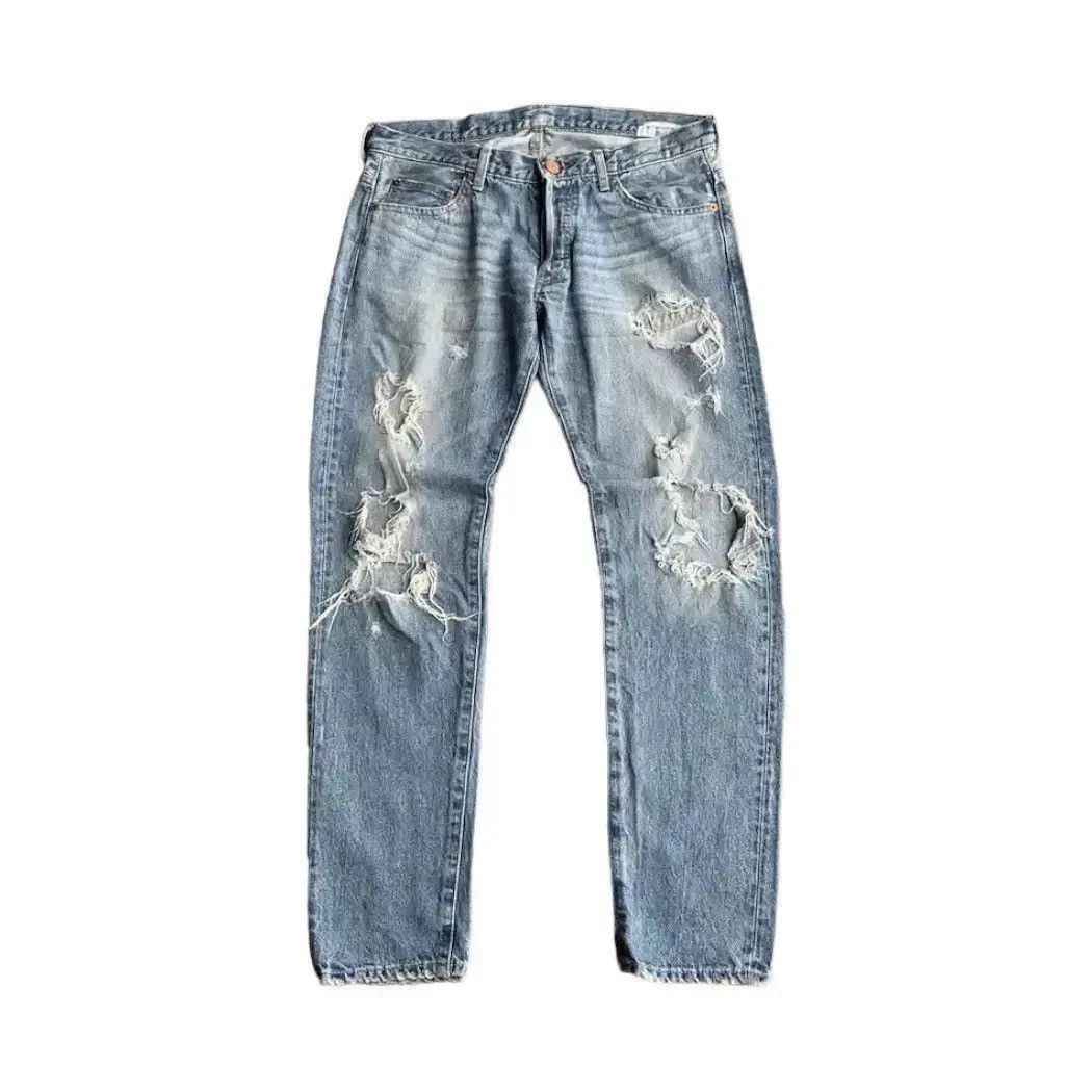 Beauty Beast SUPER DESTROYED ‼️Rugged Jeans Japanese Vintage Ripped Pants Size US 32 / EU 48 - 1 Thumbnail