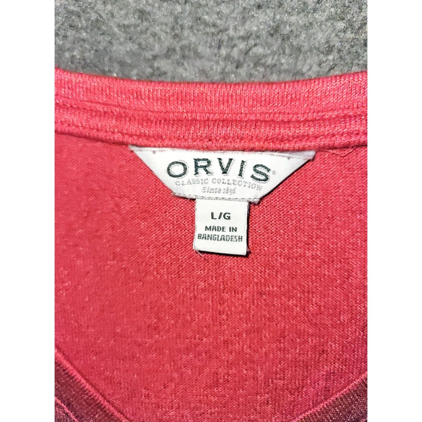Orvis Orvis V-Neck Blouse Sleeveless Women's Large Red Stretch Casual Hiking Camping Size L / US 10 / IT 46 - 2 Thumbnail