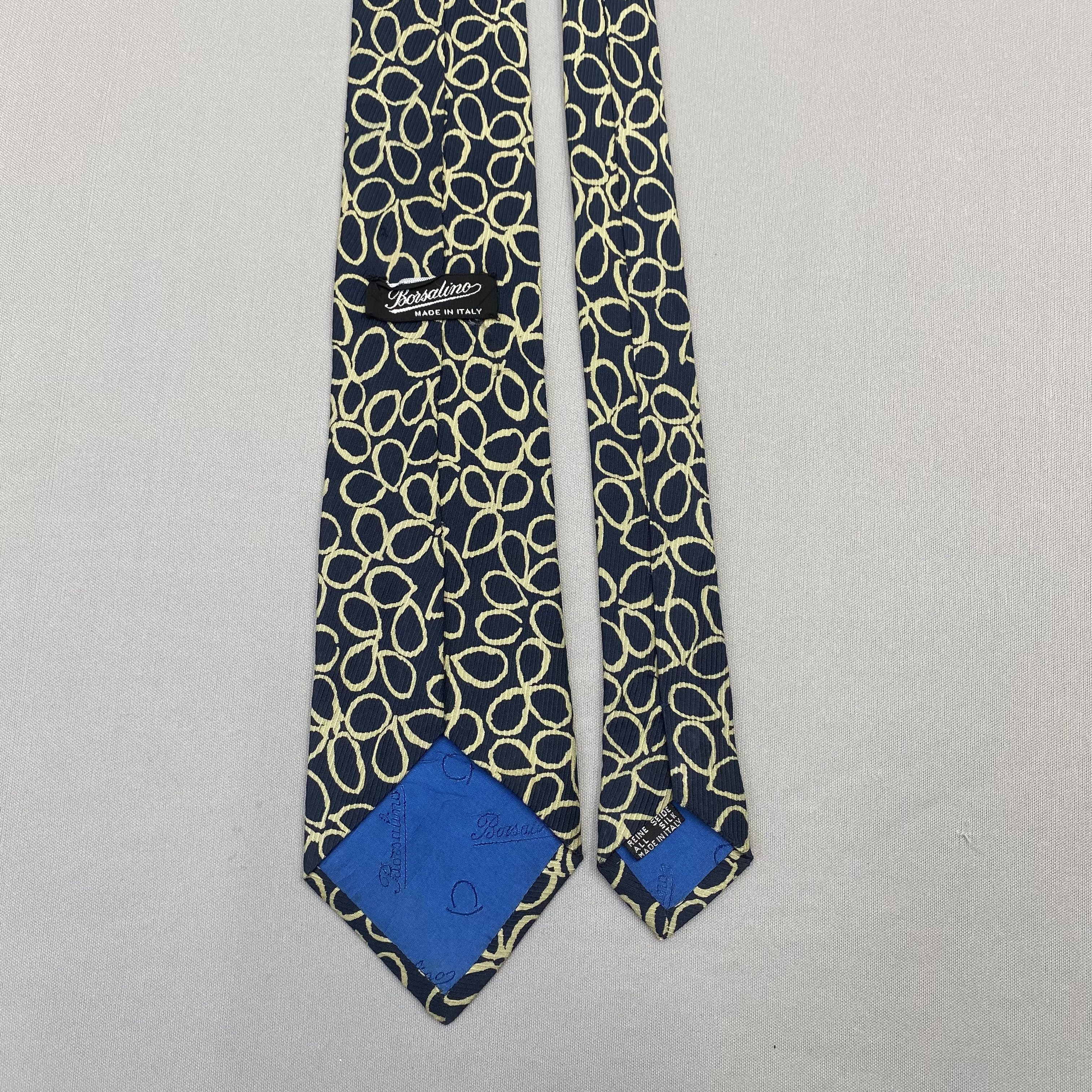Borsalino Vintage Borsalino SILK Necktie Cravate Pure Silk Neck Tie Size ONE SIZE - 6 Thumbnail
