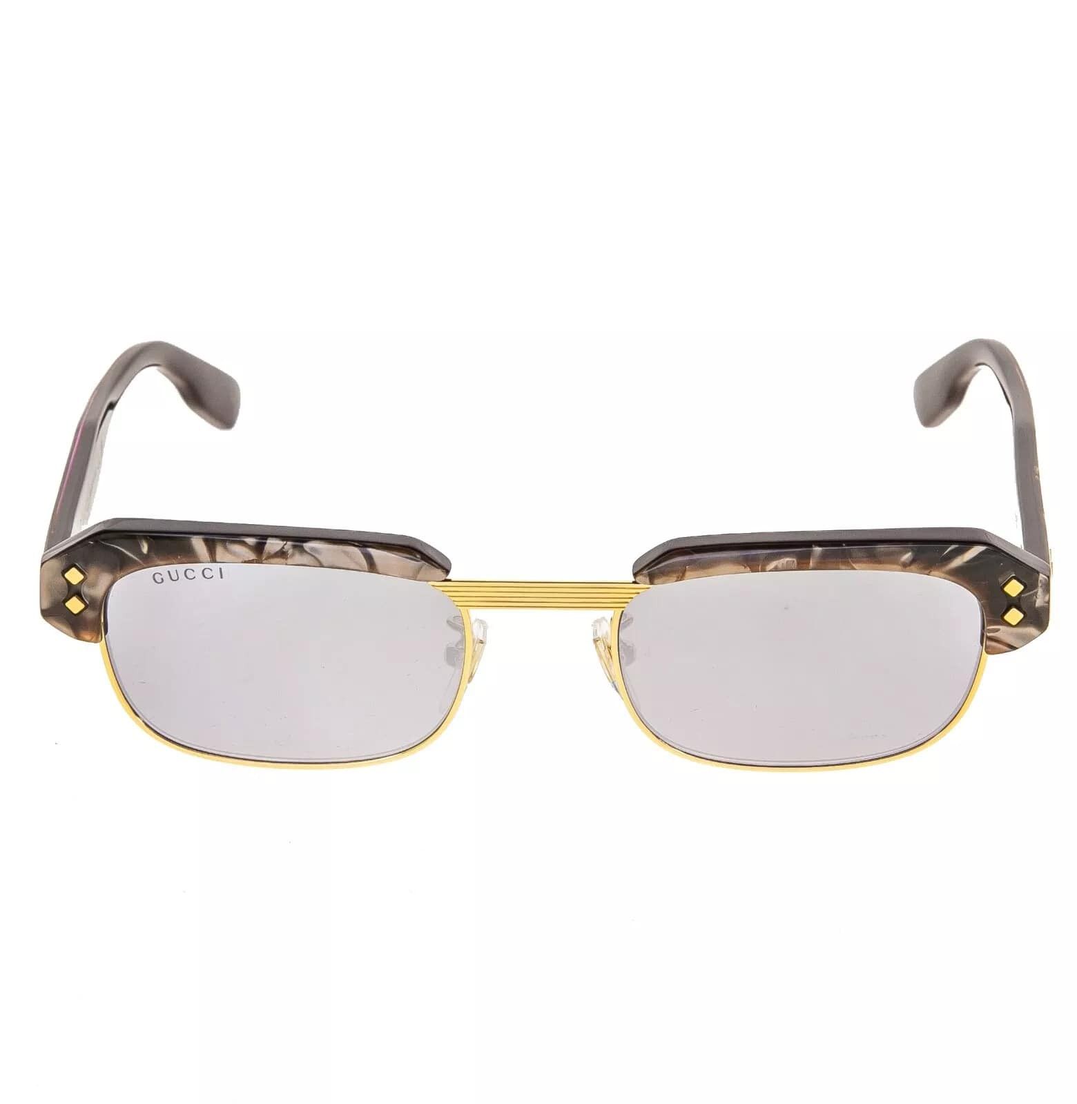 Gucci GUCCI 1480 Brown Smoke Silver Mirror Gg1480S Sunglasses 002 Size ONE SIZE - 9 Thumbnail