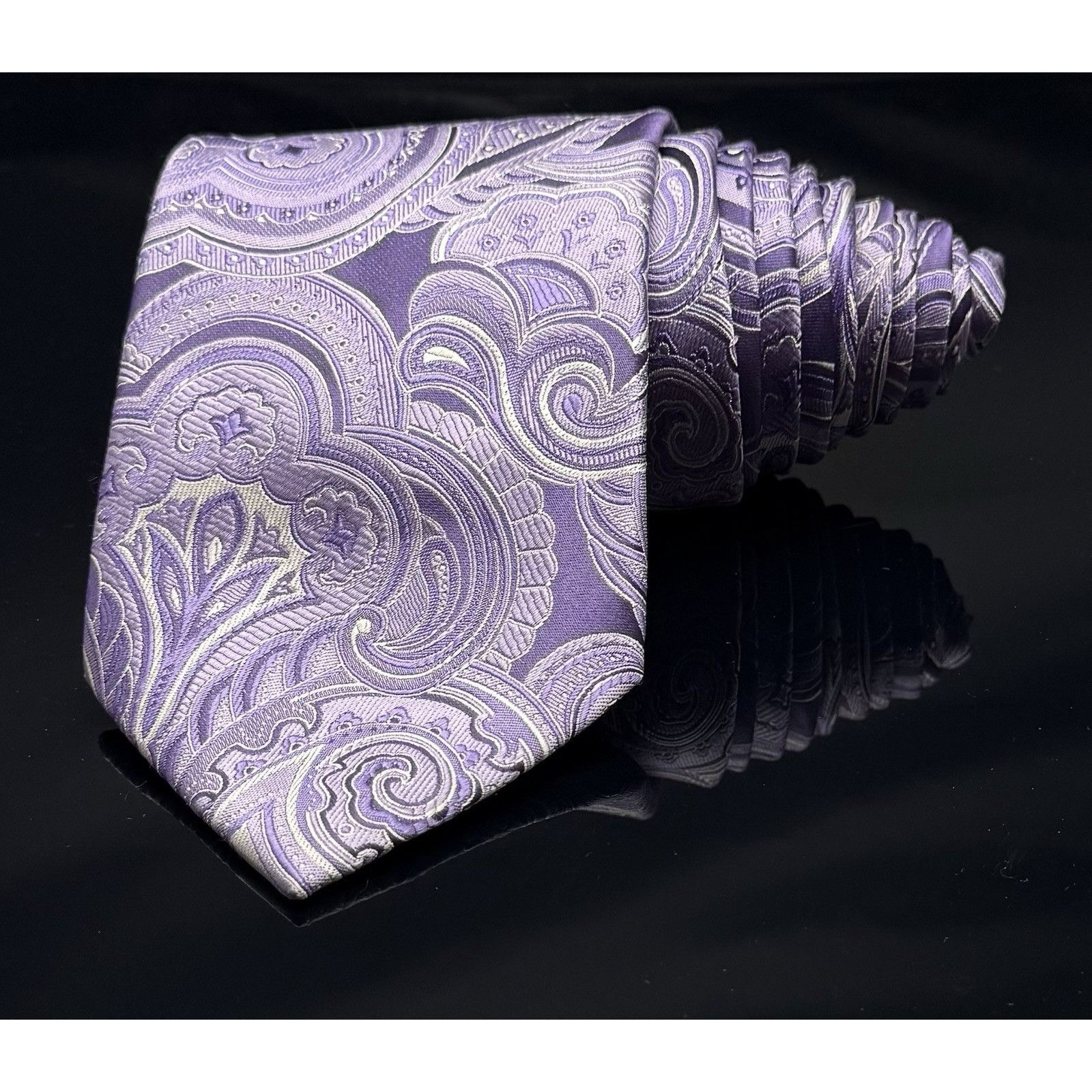 Donald Trump Donald J Trump Signature collection Paisley Purple Tie 60.5 Size ONE SIZE - 2 Thumbnail