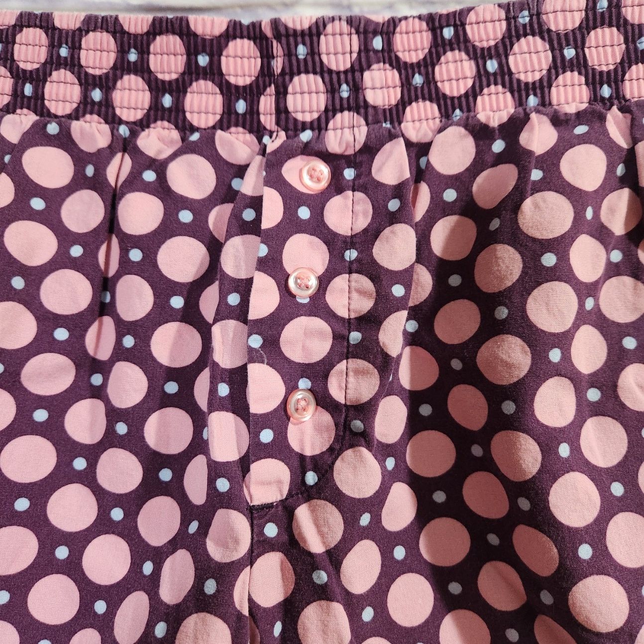 Gap Gap Body Burgundy Mauve Polka Dot Sleep Shorts Small Soft Size 30" / US 8 / IT 44 - 2 Thumbnail