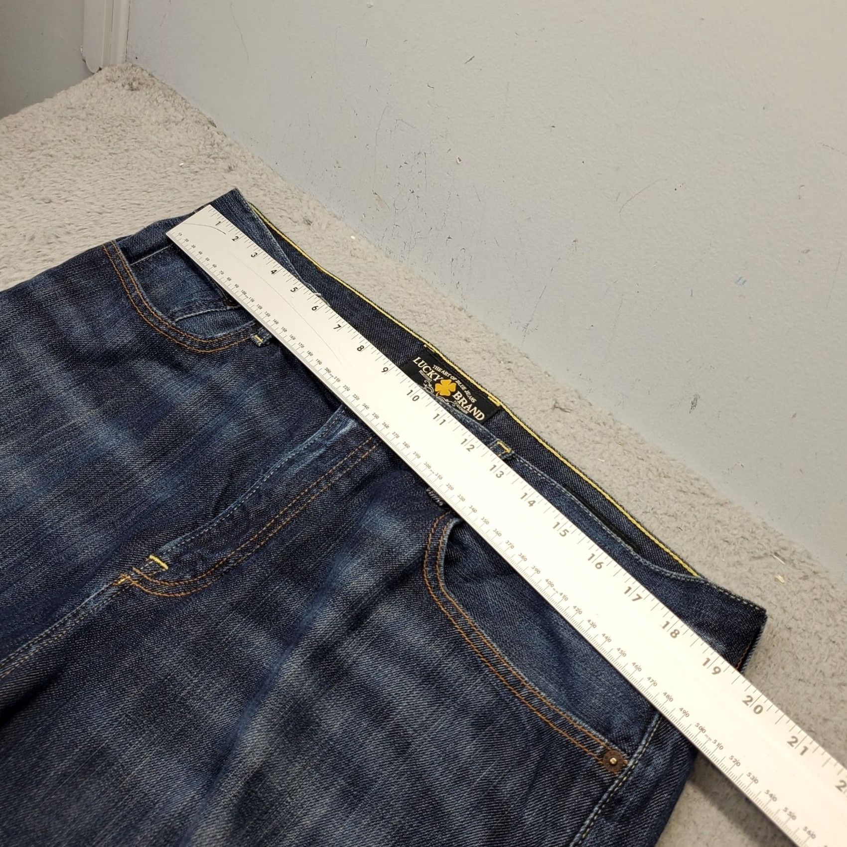 Lucky Brand Lucky Brand Jeans Mens 40x30 Blue Denim Faded Streetwear Classic Fit Straight Leg Jeans Size US 40 / EU 56 - 3 Thumbnail