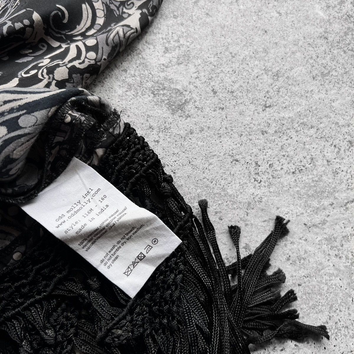 Odd Molly Odd Molly Gray Black Printed Fringe Full Zip Hooded Jacket Size M / US 6-8 / IT 42-44 - 10 Thumbnail