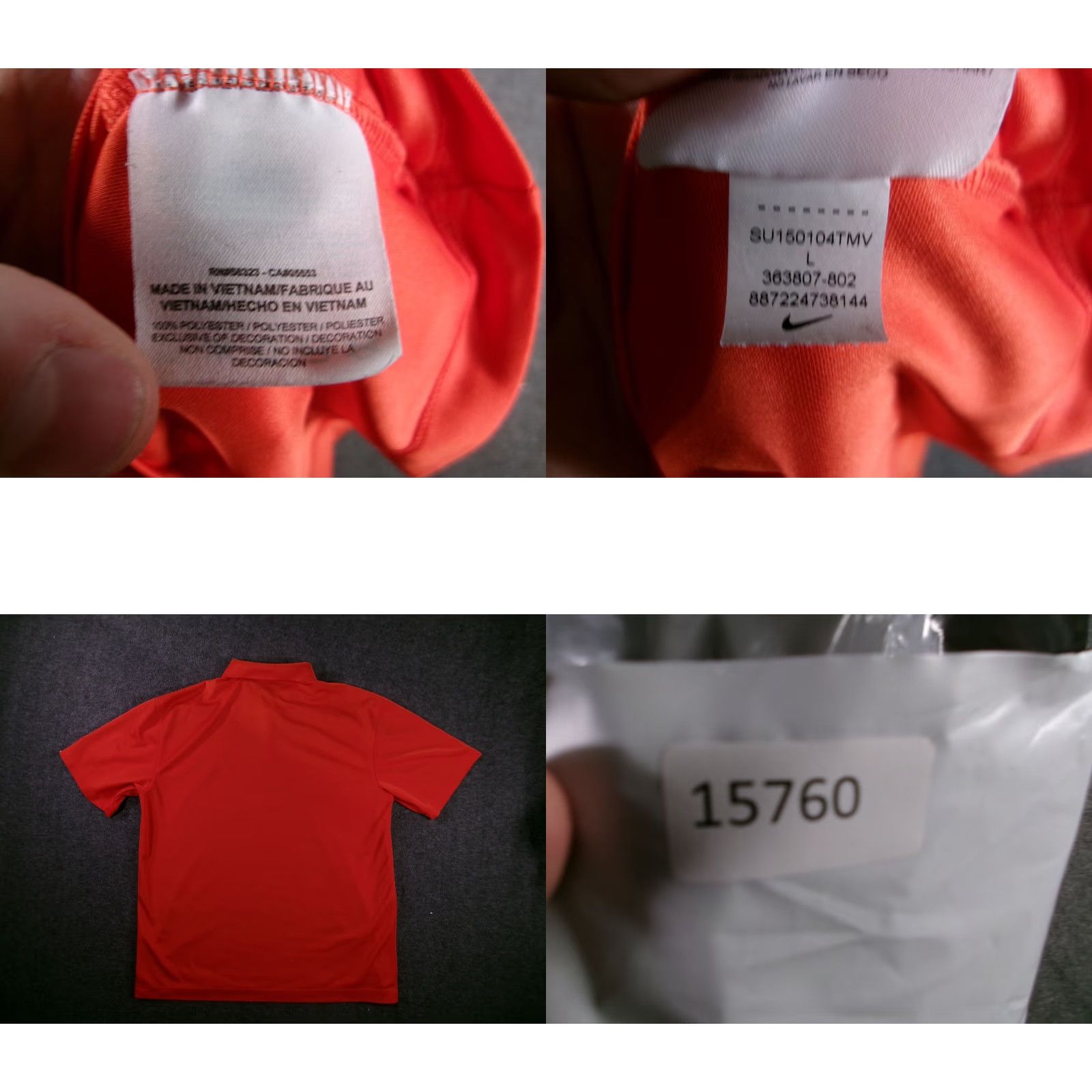 Nike Nike Golf Polo Mens L Orange Dri-FIT Short Sleeve Embroidered Charlies Logo Size US L / EU 52-54 / 3 - 9 Thumbnail