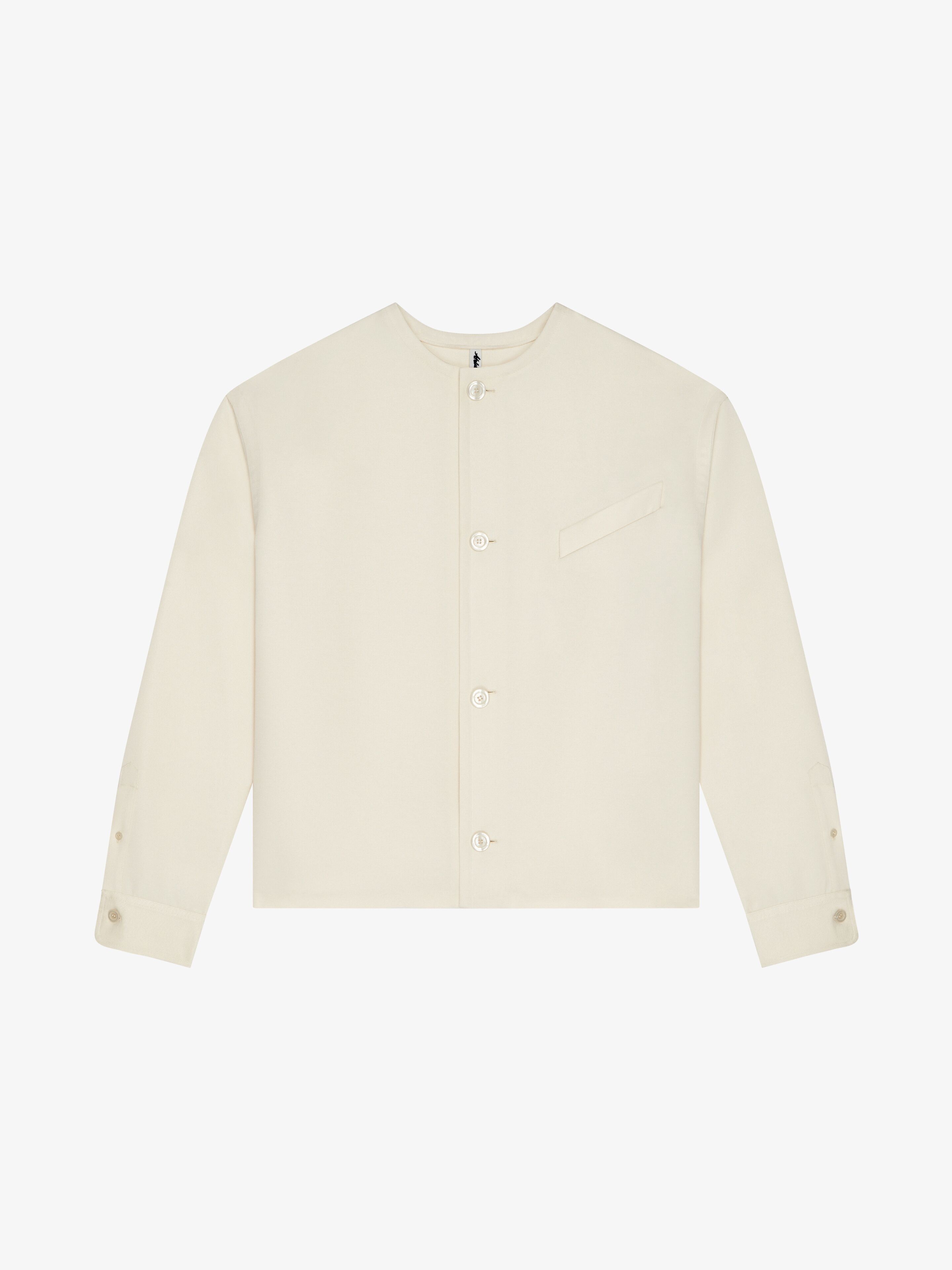 Givenchy o1w1db10925 Long Sleeves Hubert Blouse in Ivory Size US M / EU 48-50 / 2 - 1 Thumbnail