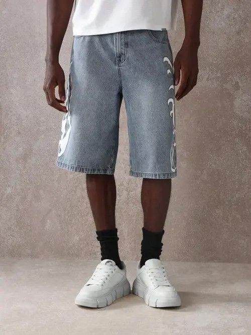 Japanese Brand VINTAGE denim jeans shorts jorts Y2K DRIP Size US 34 / EU 50 - 3 Thumbnail
