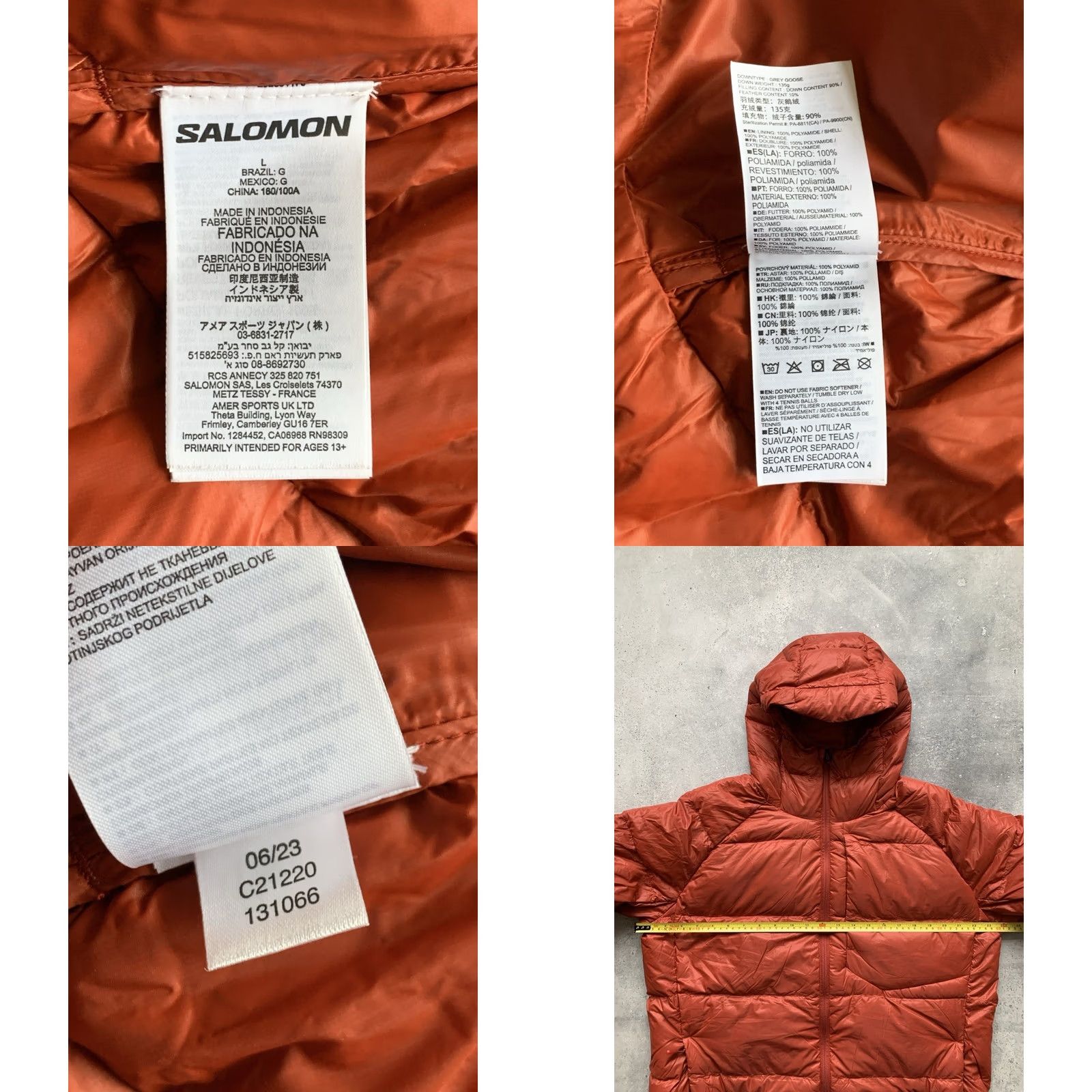 Salomon SALOMON DOWN JACKET PUFFER MEN'S SIZE L Rust Outdoor Jacket L Mens Size US L / EU 52-54 / 3 - 8 Thumbnail
