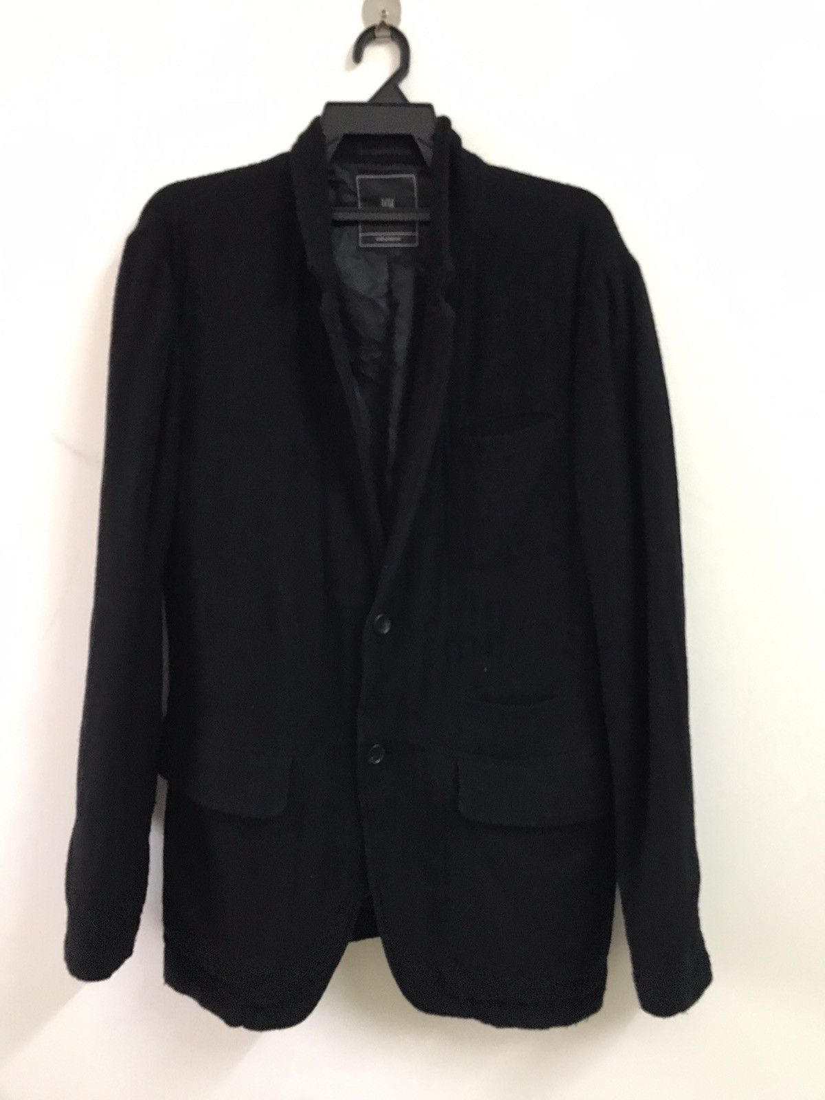 Jun Takahashi Undercover Jun Takahashi X Uniqlo Black Wool Coat jacket Size US L / EU 52-54 / 3 - 8 Thumbnail