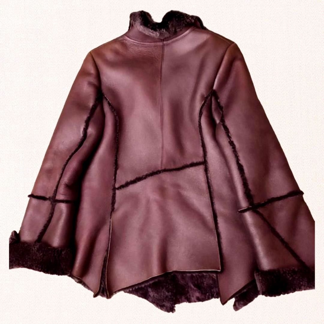 Genuine Leather Shearling coat sz S and matching bag excellent condition Size S / US 4 / IT 40 - 3 Thumbnail