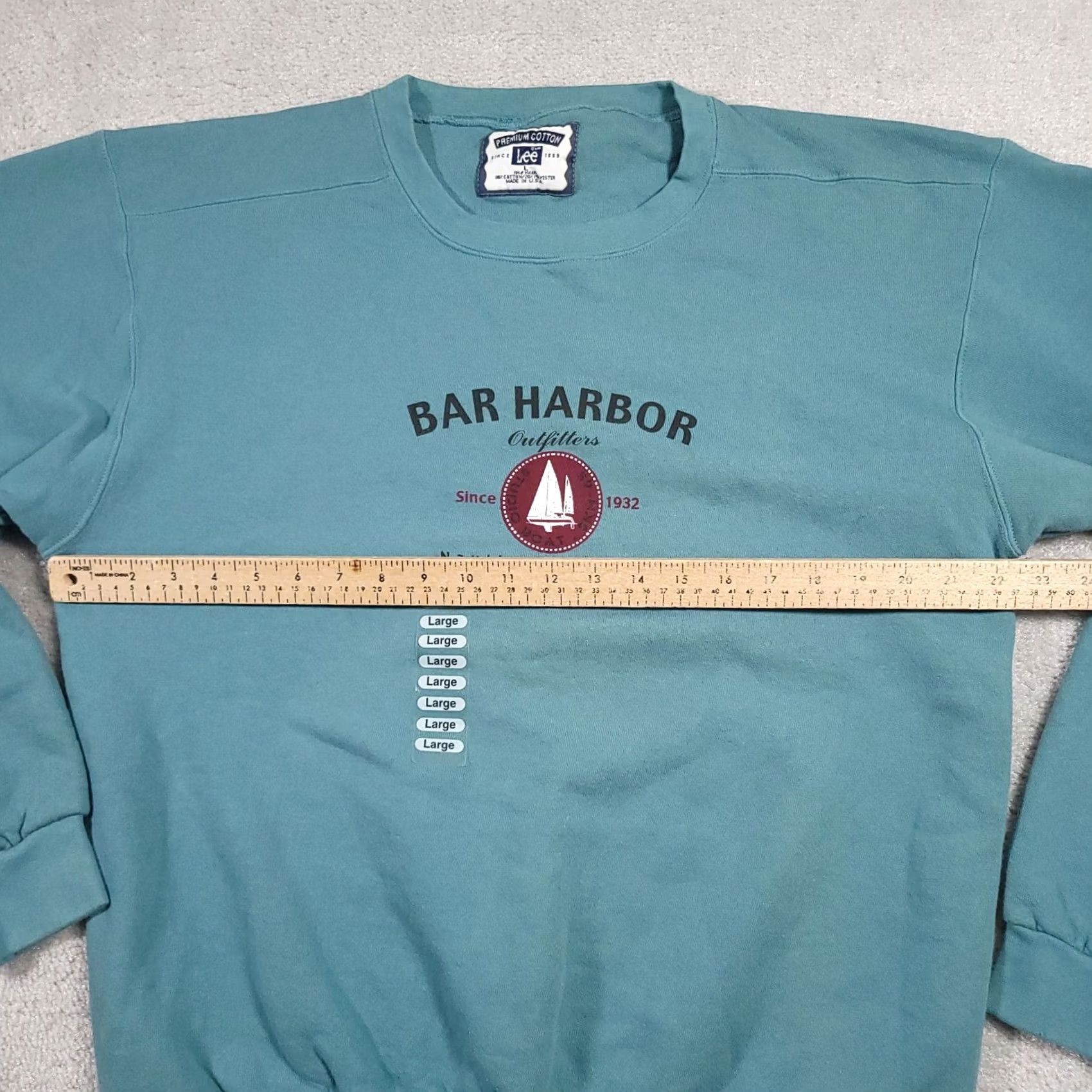 Lee VINTAGE Lee Sweatshirt Crewneck Mens Large Bar Harbor Nautic Sail USA Size US L / EU 52-54 / 3 - 6 Thumbnail