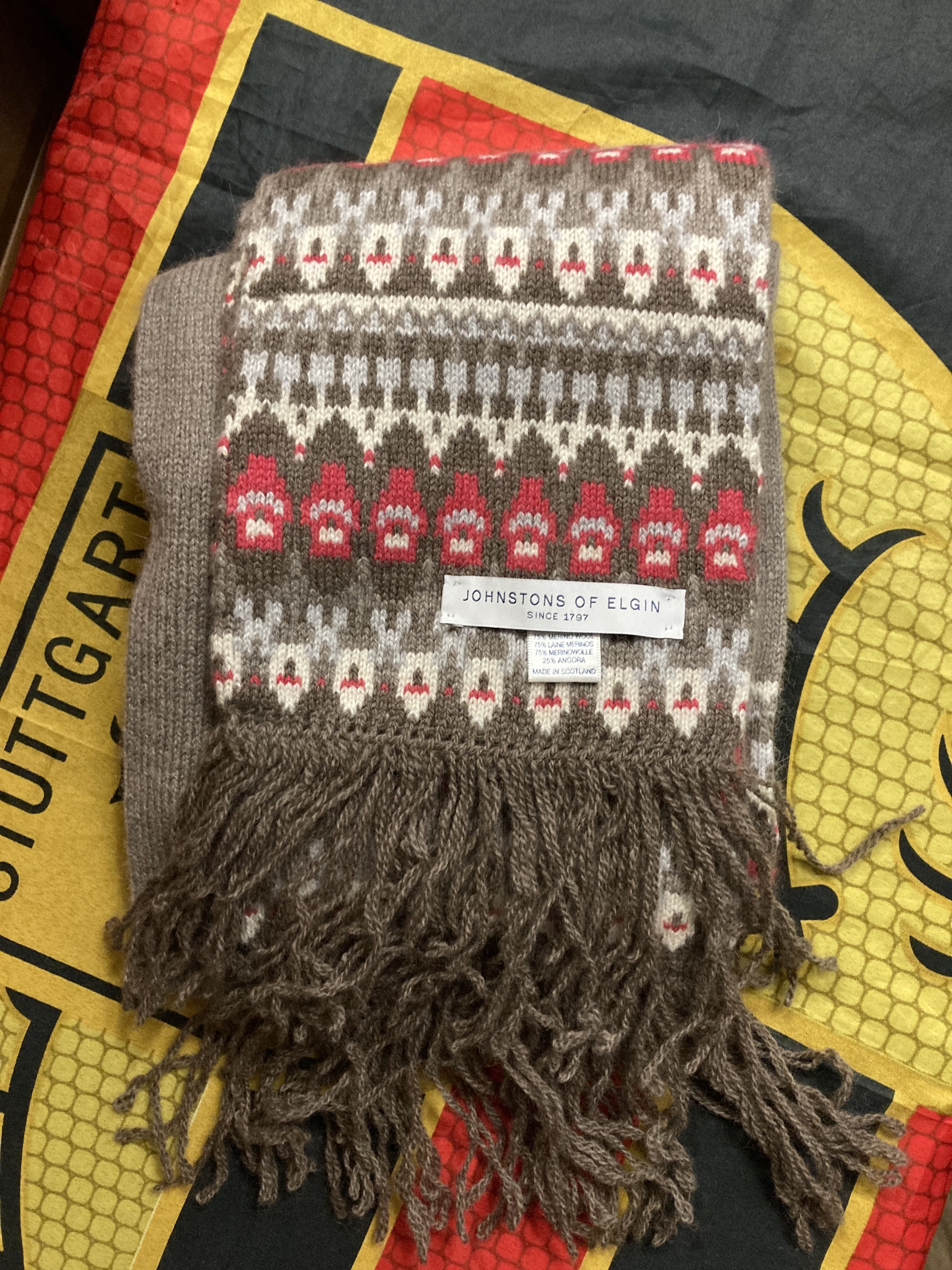 Johnstons Of Elgin Johnstons of Elgin wool /angora luxury long scarf Size ONE SIZE - 4 Thumbnail