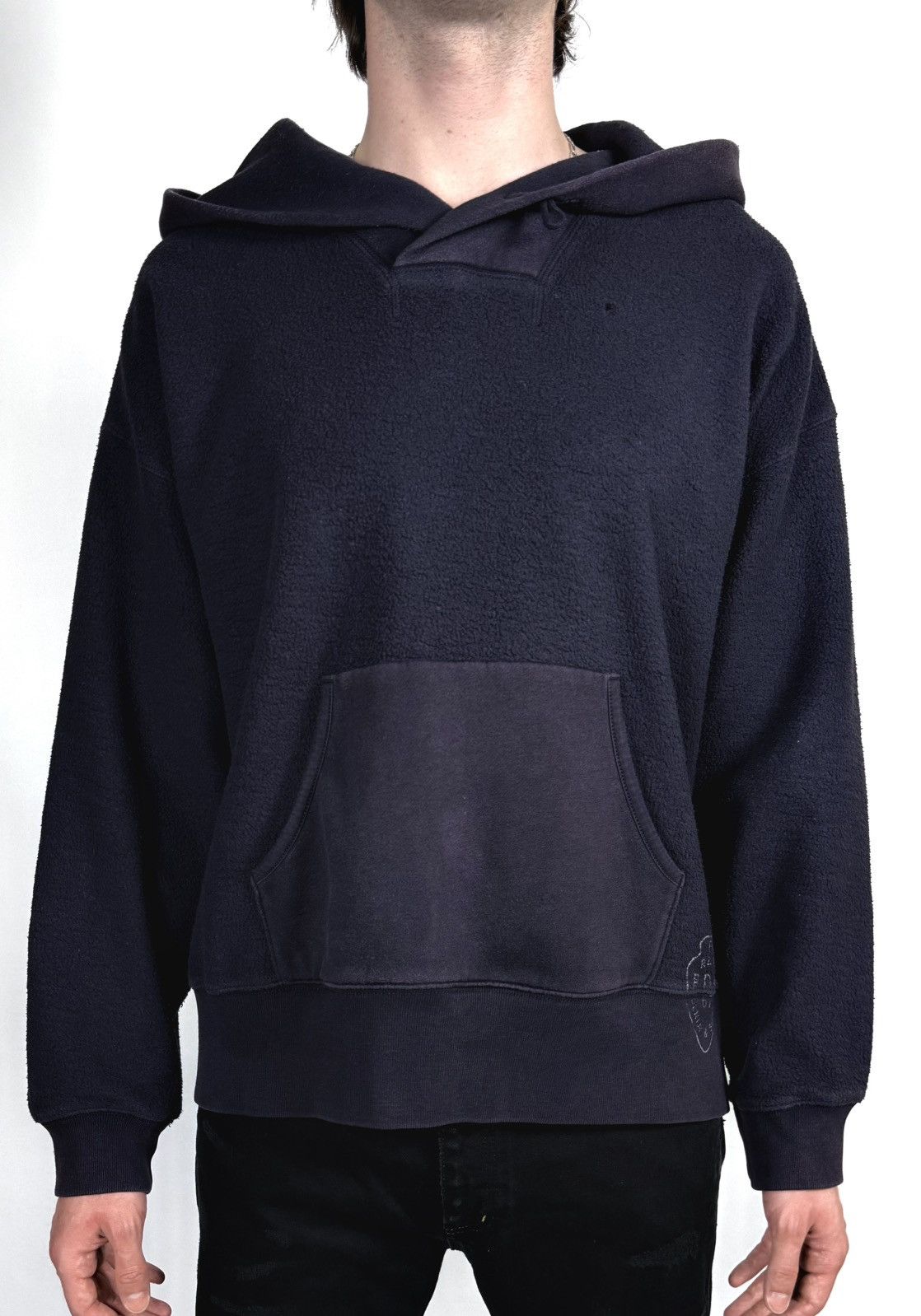 Denim & Supply Ralph Lauren Vintage Ralph Lauren Towel Fleece Logo Boxy Hoodie Size US XL / EU 56 / 4 - 4 Thumbnail