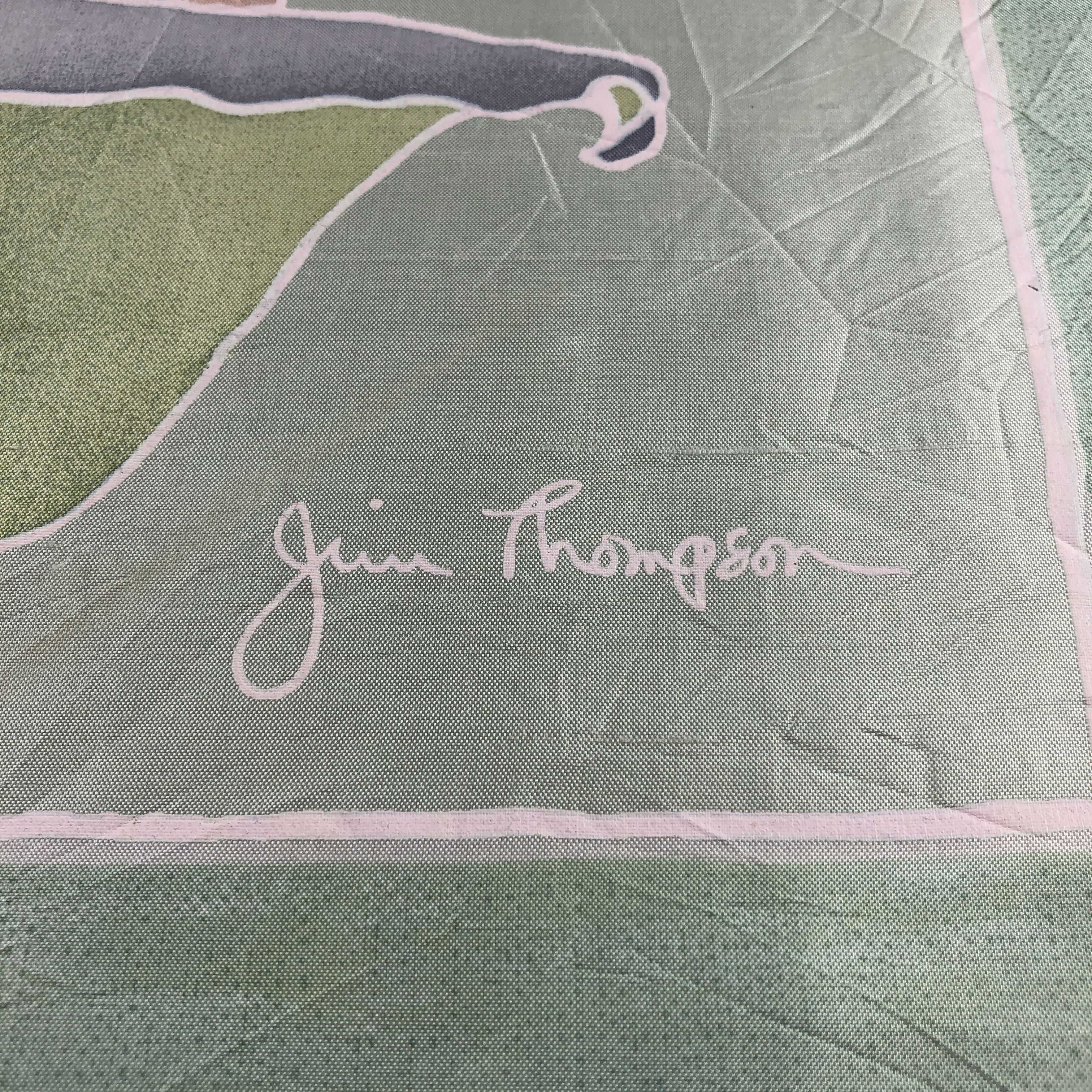 Jim Thompson × Vintage Jim Thompson Elephant Handkerchief Neckerchief Bandana H2551 Size ONE SIZE - 3 Thumbnail
