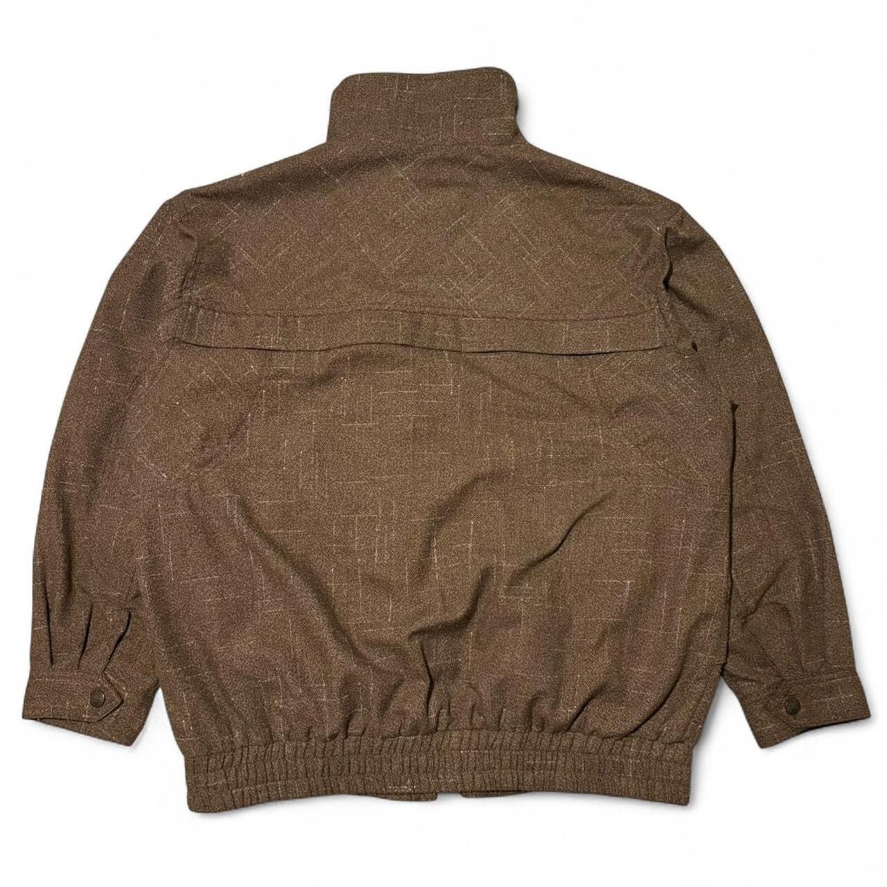Vintage Vintage 90s Brown Boxy Zip-Up Jacket Size US L / EU 52-54 / 3 - 8 Thumbnail