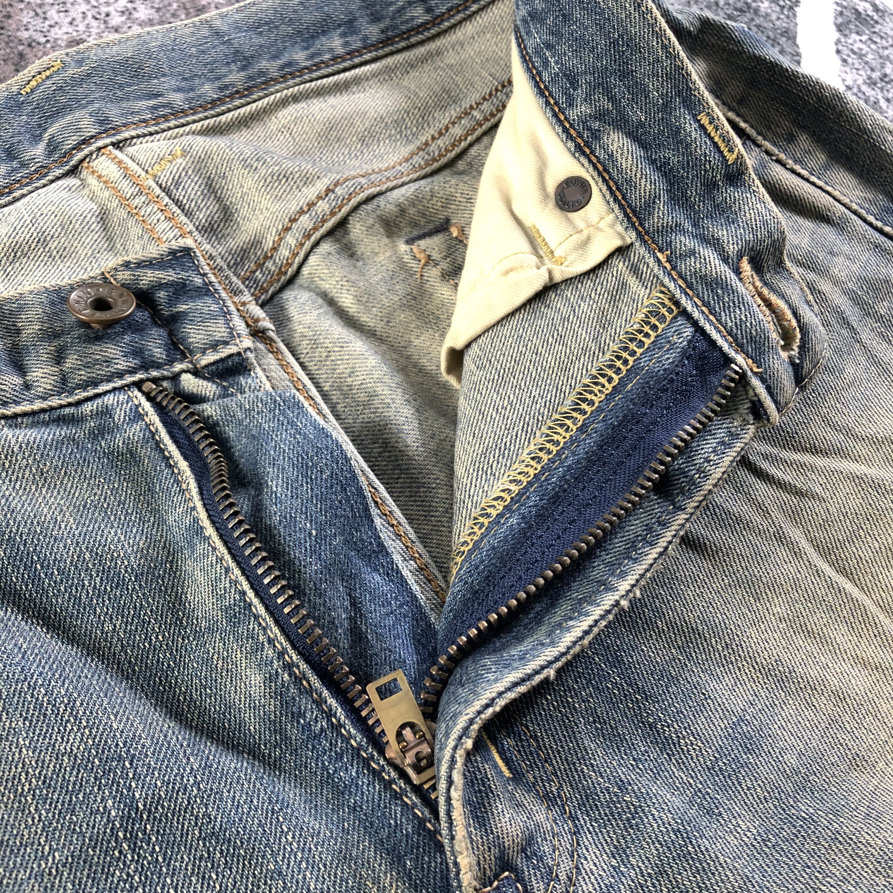 Edwin Vintage Edwin Selvedge Jeans Distressed Redline Denim KJ3005 Size US 29 - 8 Thumbnail