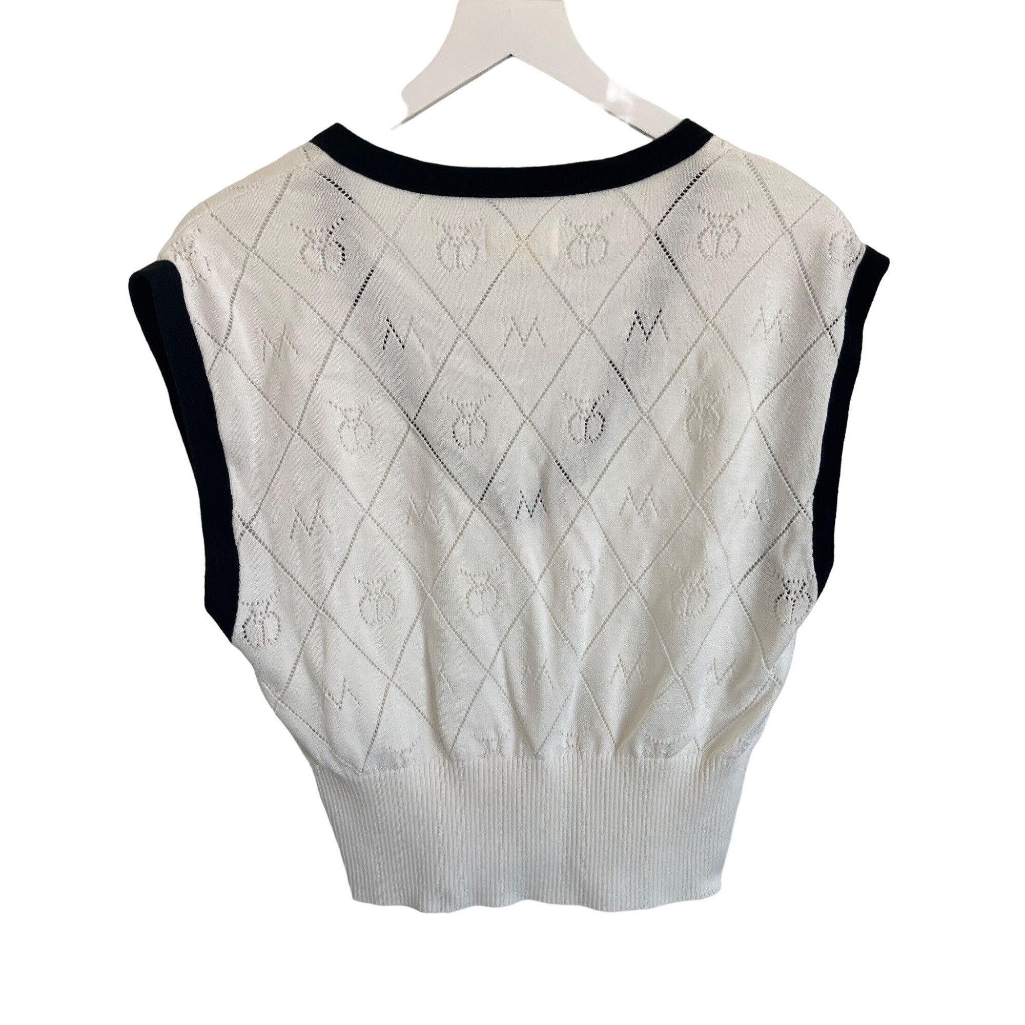 Anthropologie Maeve Violette Icon Logo White Sleeveless Vest Size S / US 4 / IT 40 - 9 Thumbnail