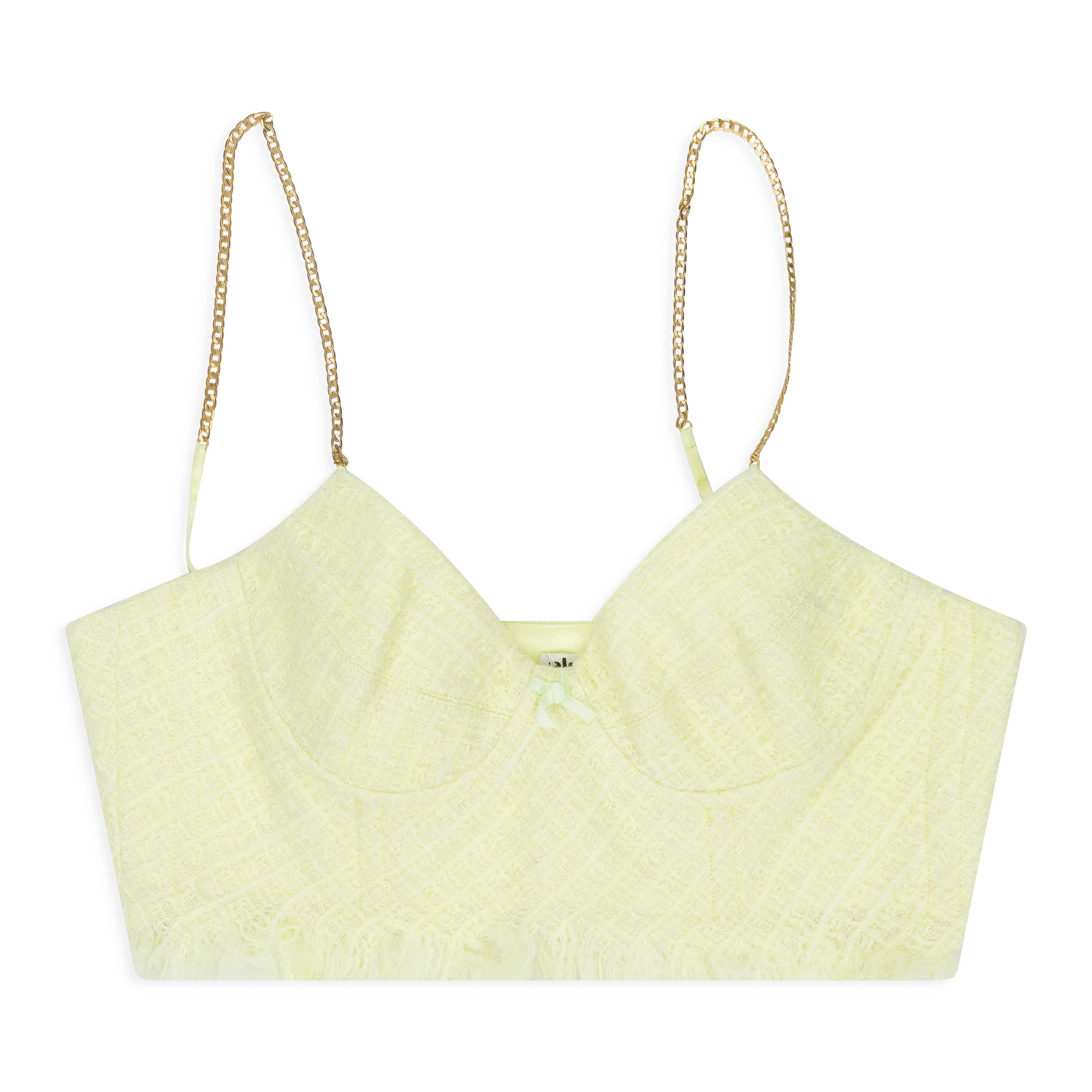 Alexander Wang GREEN/NEON WITH CHAIN STRAPS BRA SIZE 4