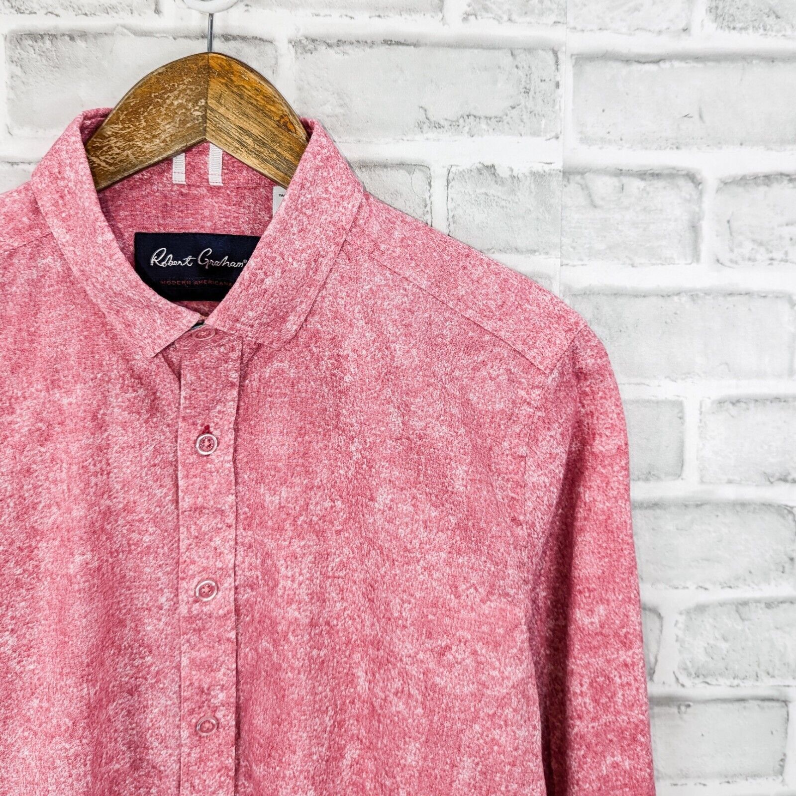 Robert Graham Robert Graham Pink Harpswell Linen Button up Shirt Tailored Size US S / EU 44-46 / 1 - 3 Thumbnail