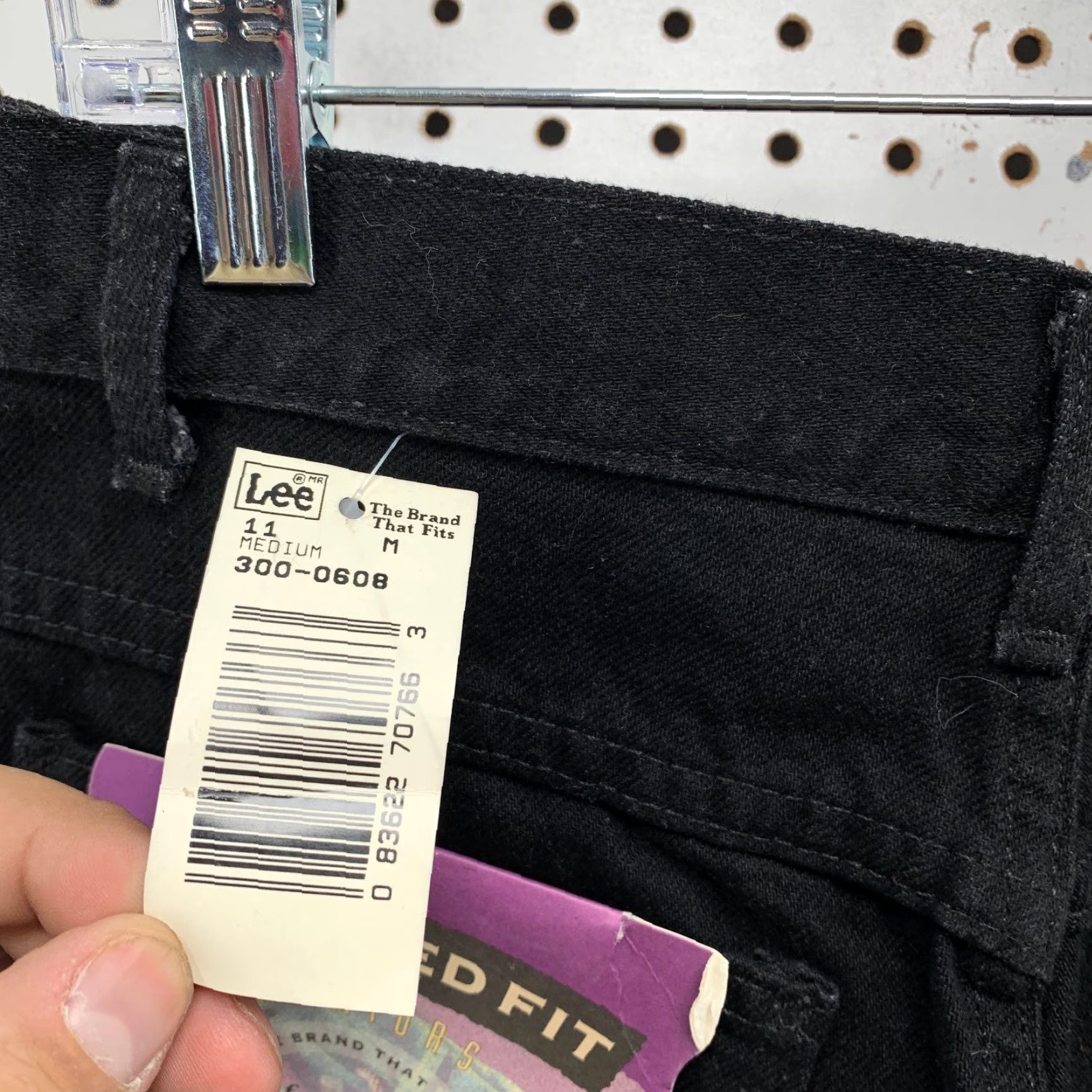 Lee VINTAGE Lee Jeans Womens Juniors Size 11 Tapered 28x29 Black Denim USA Made Size 32" / US 10 / IT 46 - 7 Thumbnail